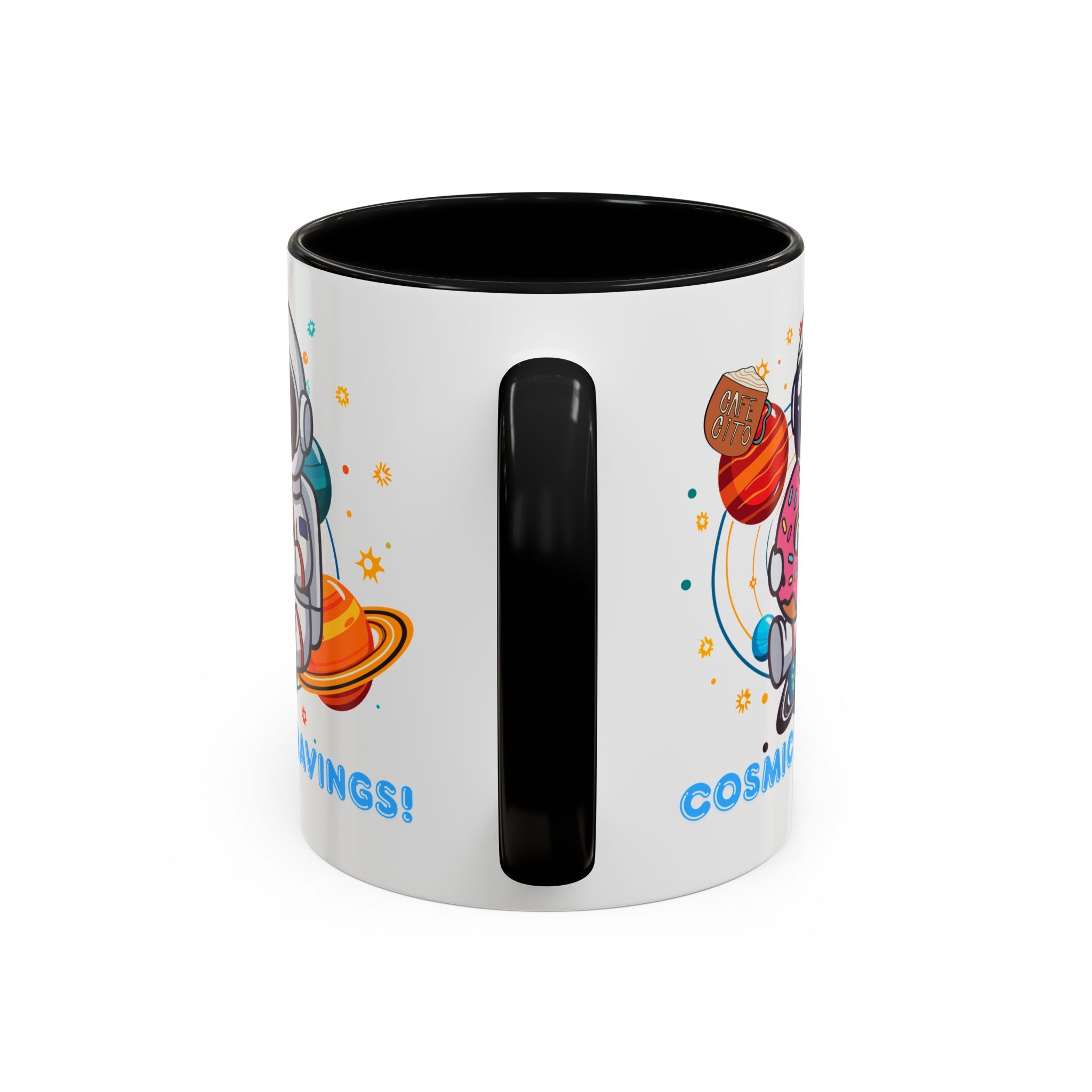Cosmic Cravings Coffee Mug, Space-Themed Drinkware, Cute Astronaut Gift, Fun Kitchen Decor, Perfect for Space Lovers!