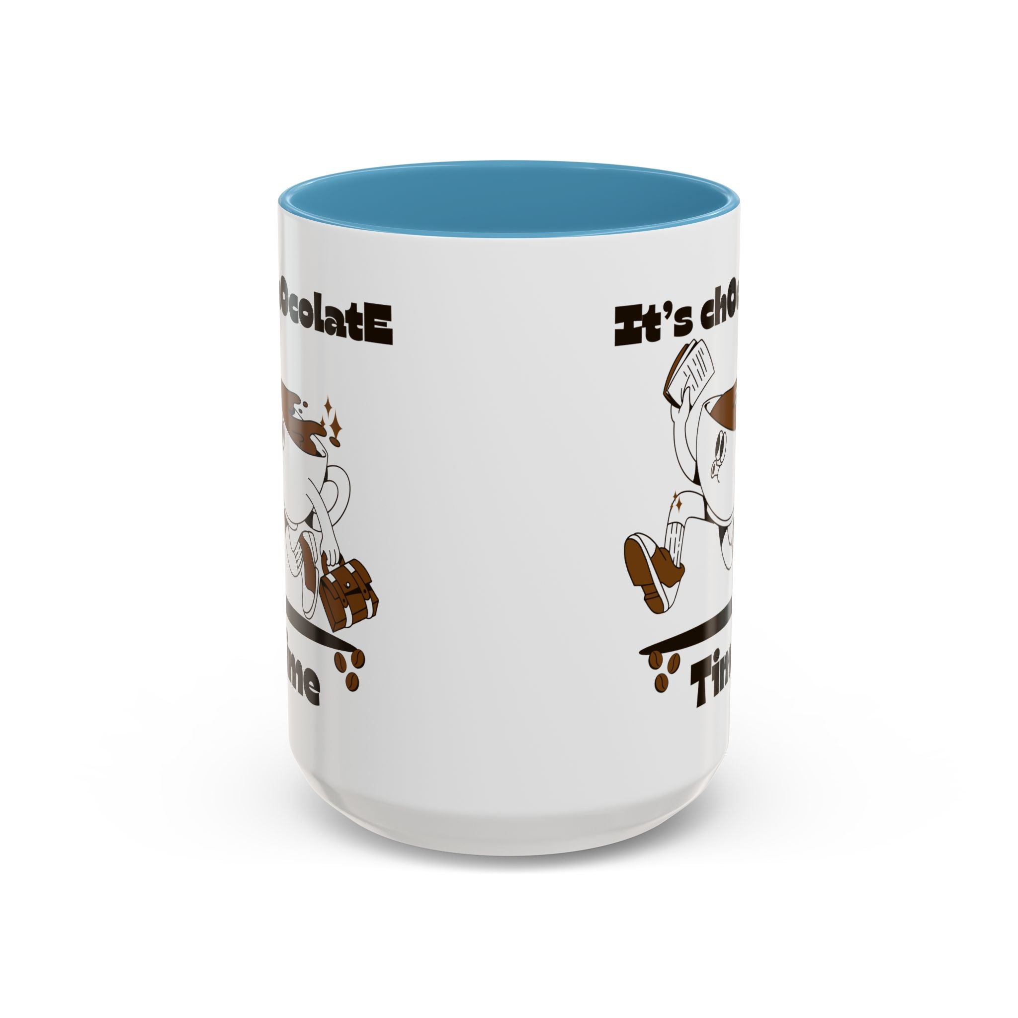 Chocolate Time Coffee Mug, Skateboard Mug, Gift for Coffee Lovers, Fun Mug for Hot Cocoa, Unique Mug for Birthdays, Cute Kitchen Decor