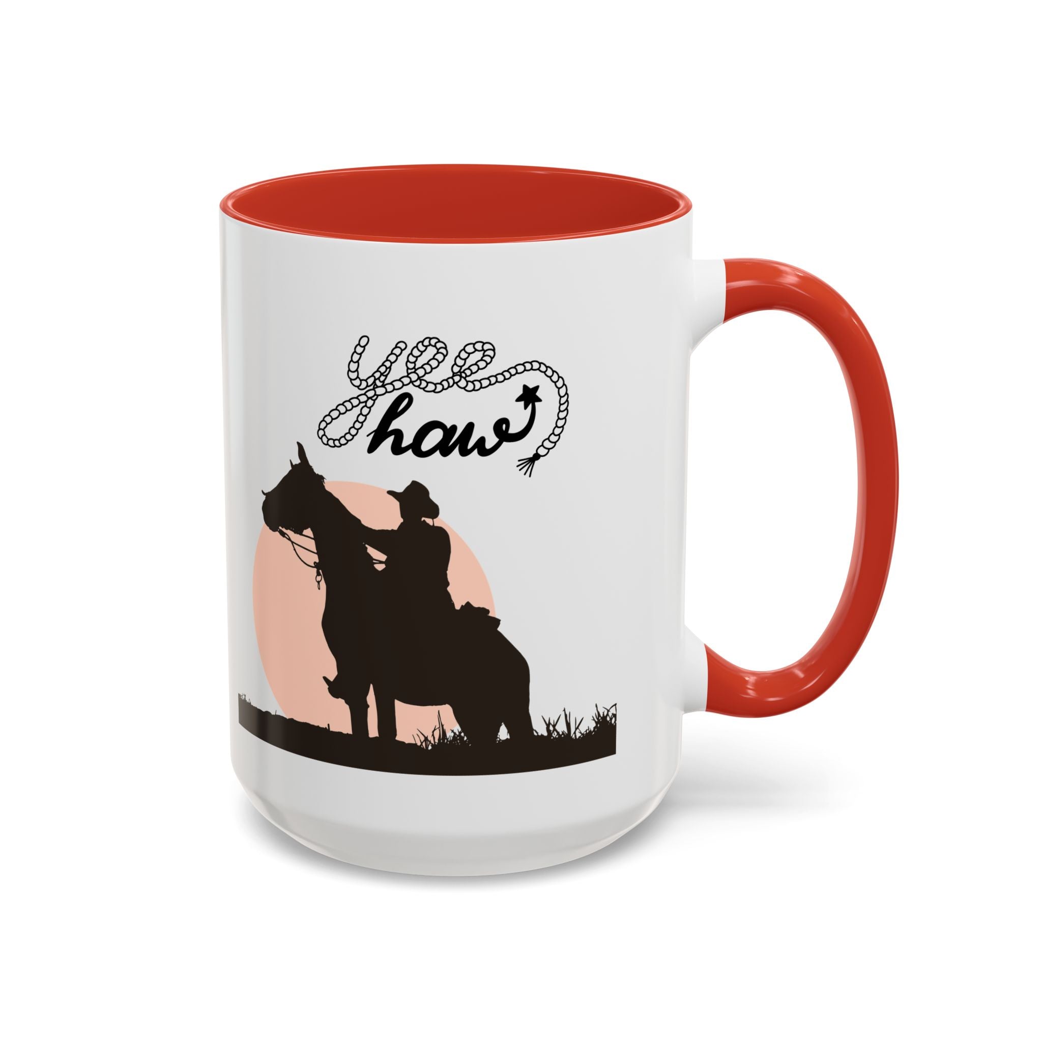 Cowboy Coffee Mug – Yee Haw, Western Decor, Gift for Horse Lovers, Rustic Tea Cup, Unique Rancher Present