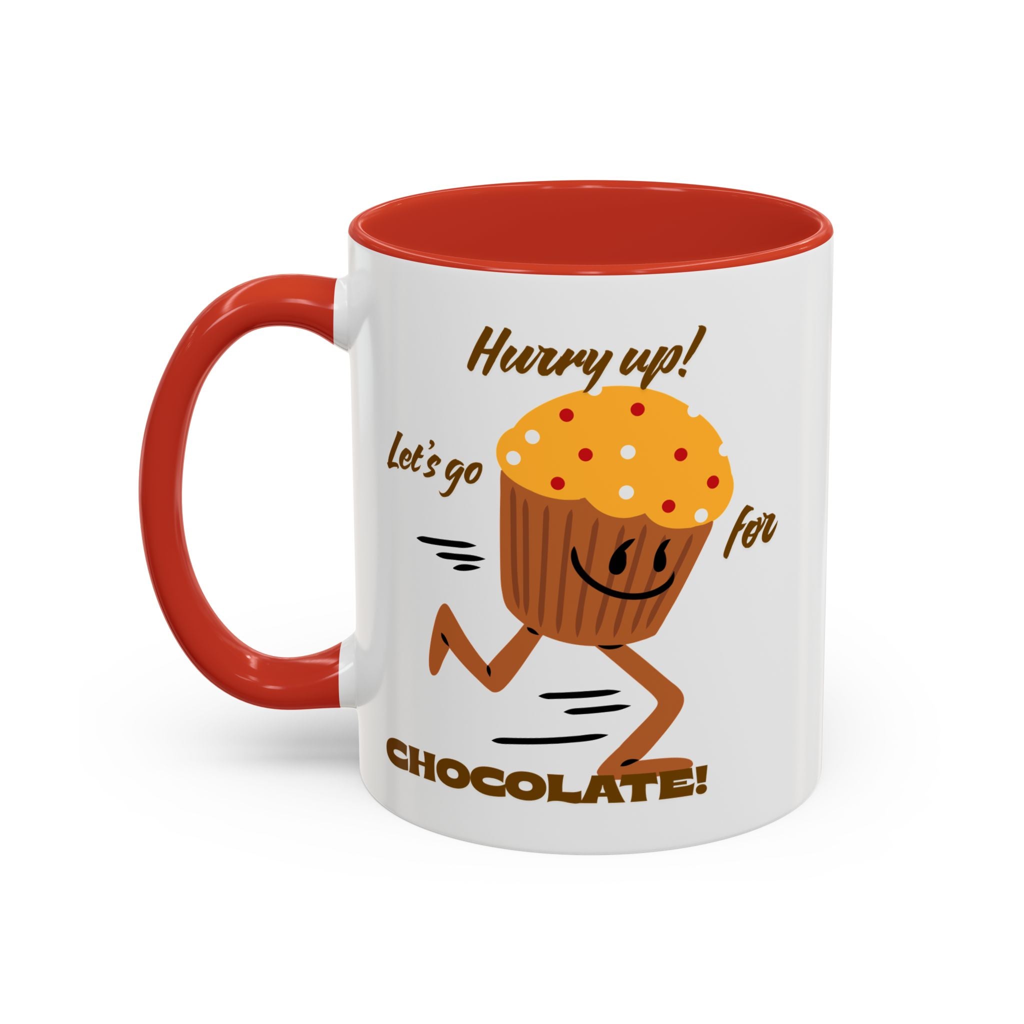 Chocolate Lover's Accent Coffee Mug - Fun Mug for Coffee, Gift for Bakers, Cute Kitchen Decor, Dessert Enthusiast