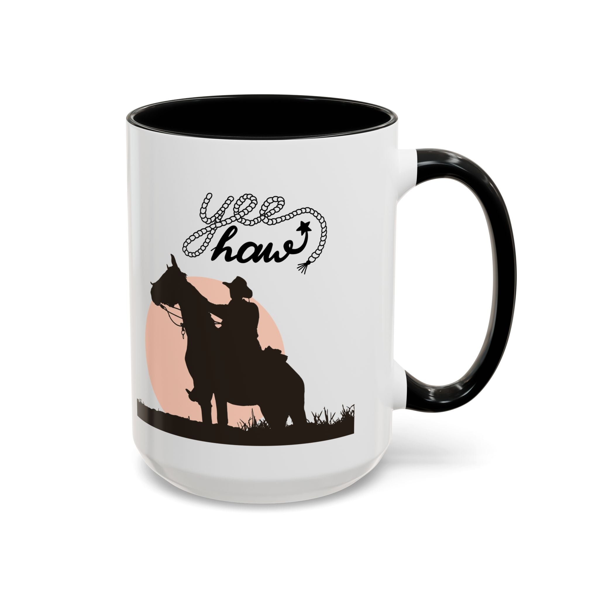 Cowboy Coffee Mug – Yee Haw, Western Decor, Gift for Horse Lovers, Rustic Tea Cup, Unique Rancher Present