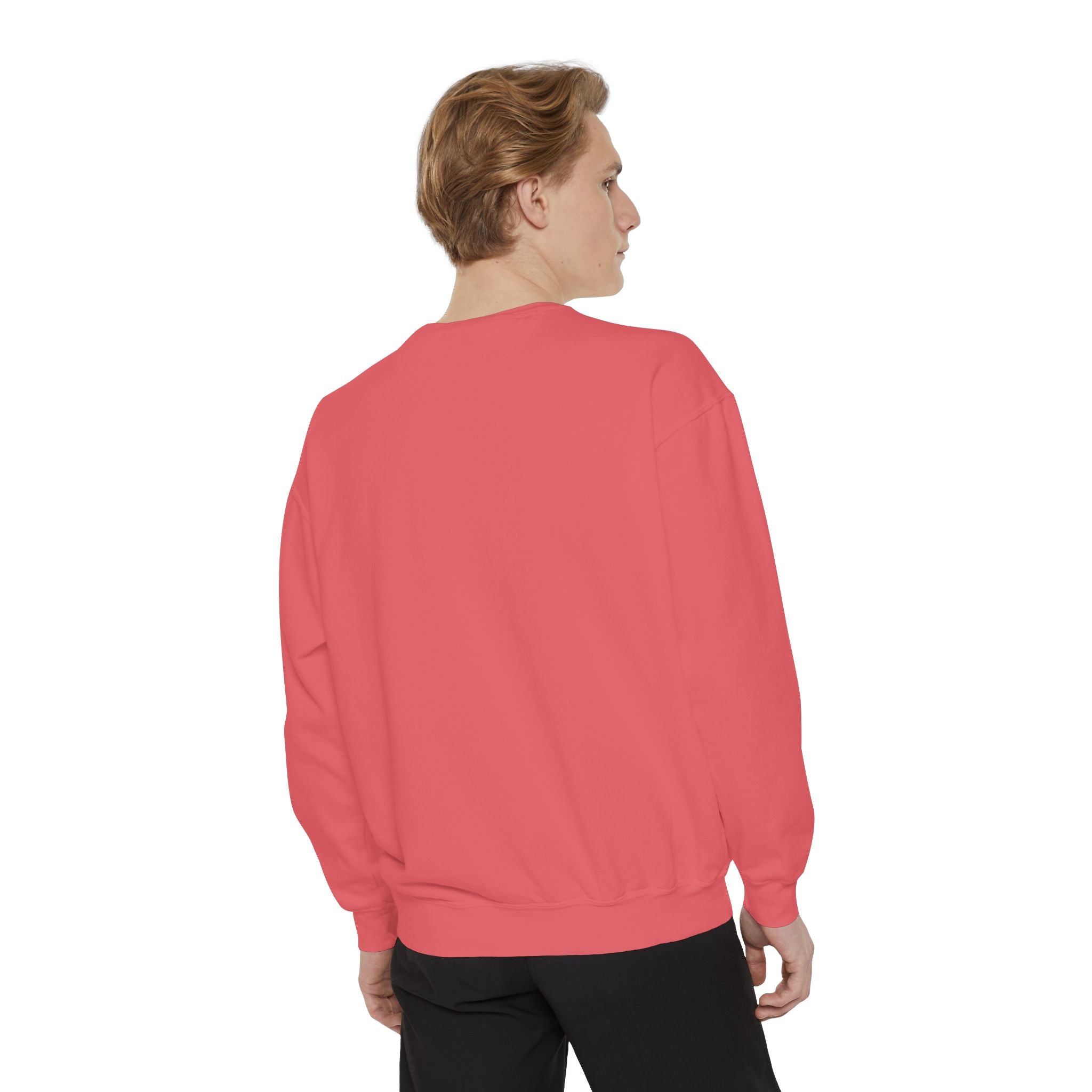 Smiley Face Sweatshirt - Always Smile, Unisex Garment-Dyed Sweatshirt, Cozy Casual Wear, Fall Layering, Gift for Friends, Cheerful Apparel