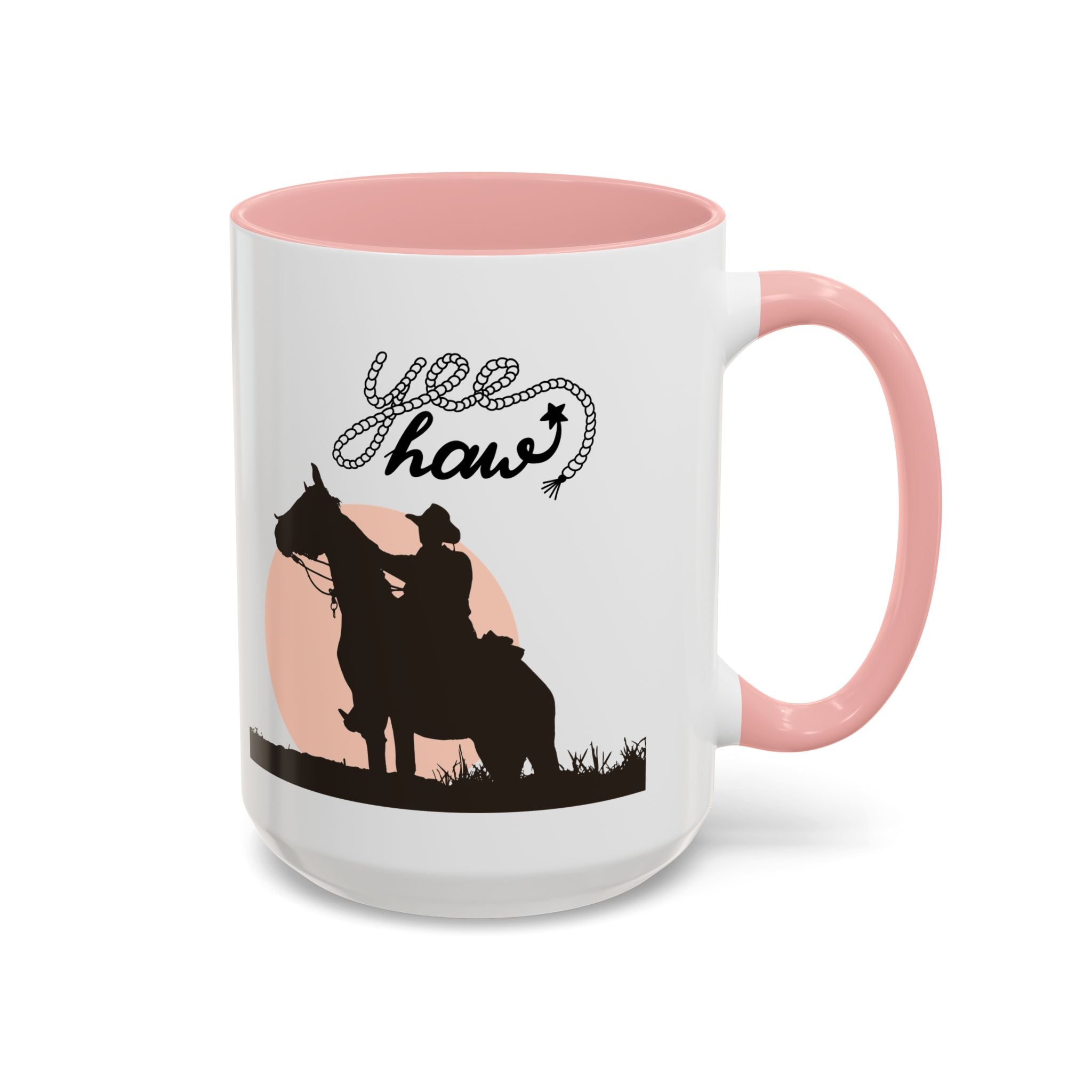 Cowboy Coffee Mug – Yee Haw, Western Decor, Gift for Horse Lovers, Rustic Tea Cup, Unique Rancher Present
