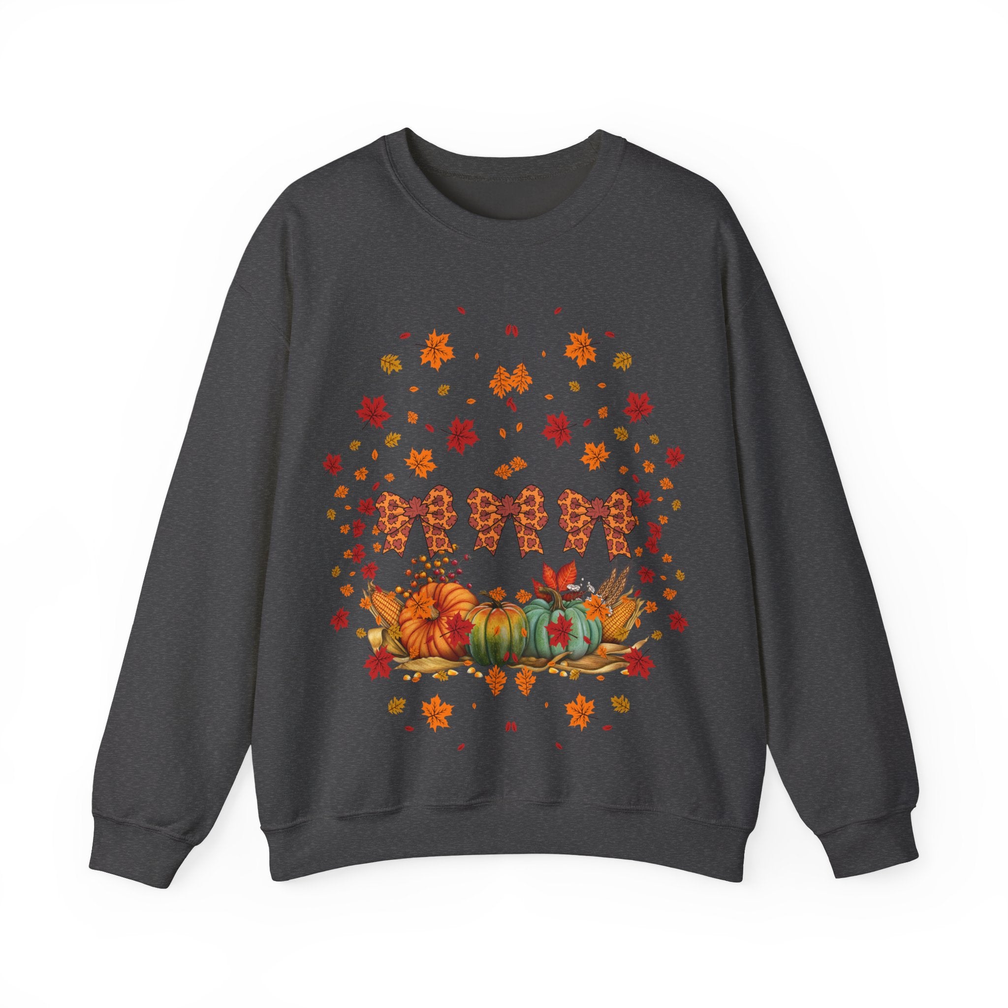 Cozy Fall Crewneck Sweatshirt, Autumn Fashion, Thanksgiving Gift, Seasonal Wear, Gingerbread Design Sweater, Unisex Pullover