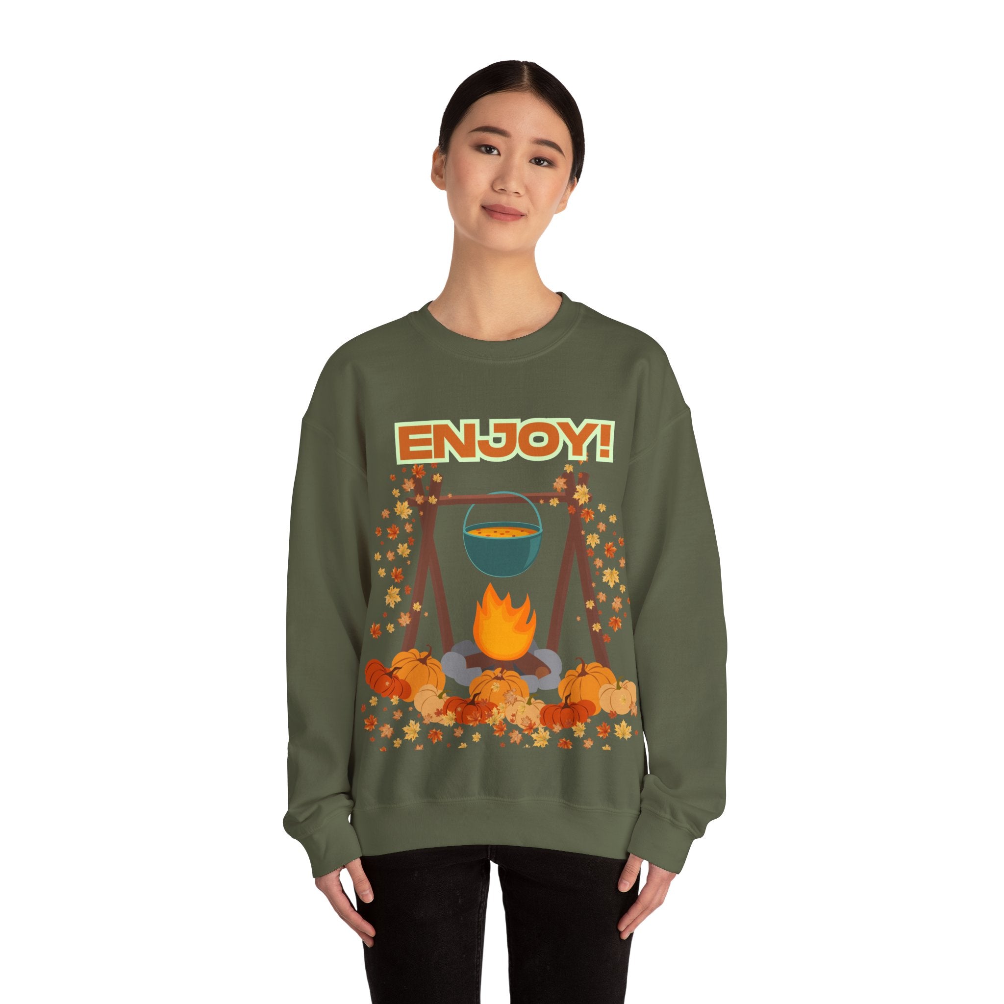 Cozy Campfire Sweatshirt, Fall Apparel, Autumn Outing Gear, Unisex Crewneck, Chill Vibes, Perfect for Bonfires, Thanksgiving