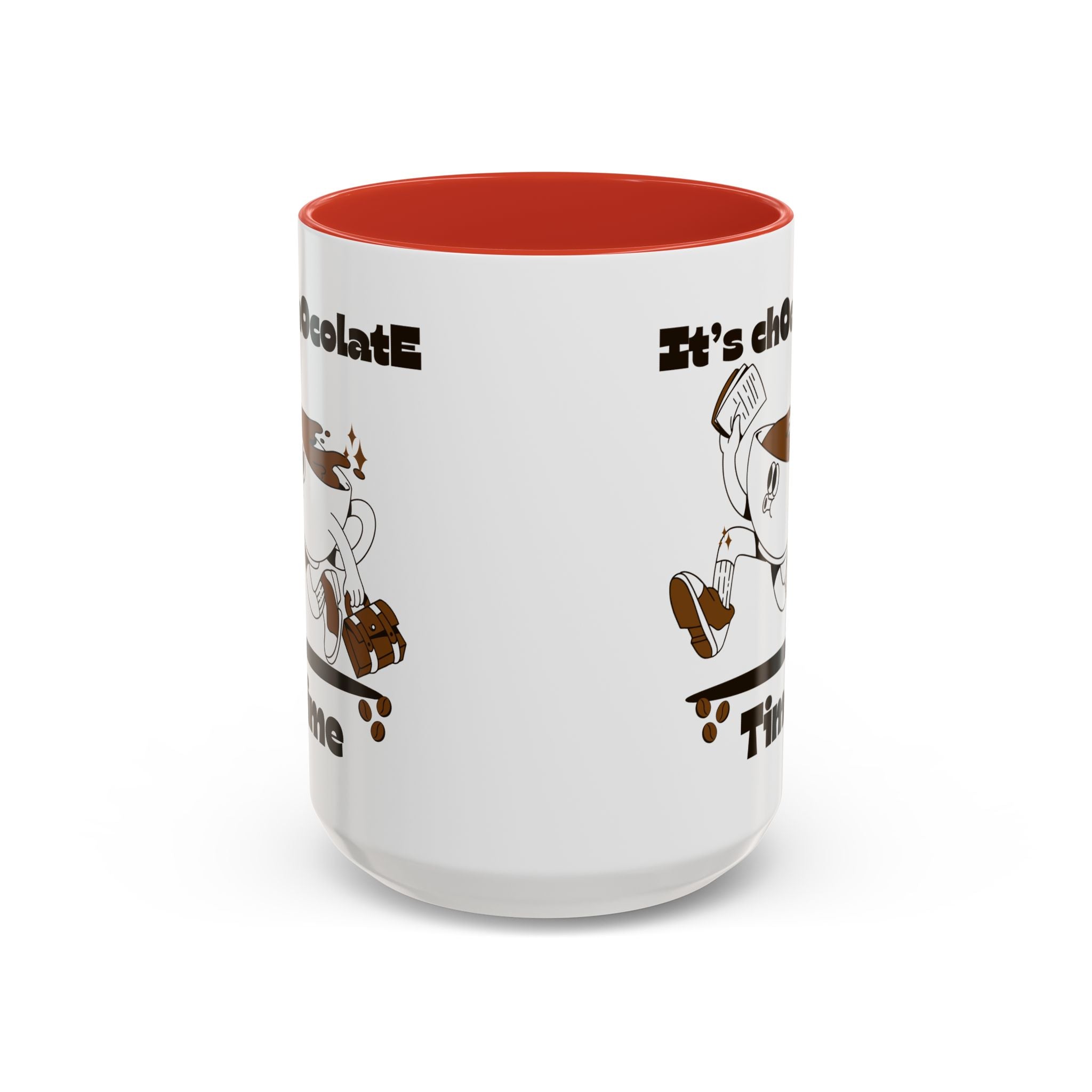 Chocolate Time Coffee Mug, Skateboard Mug, Gift for Coffee Lovers, Fun Mug for Hot Cocoa, Unique Mug for Birthdays, Cute Kitchen Decor
