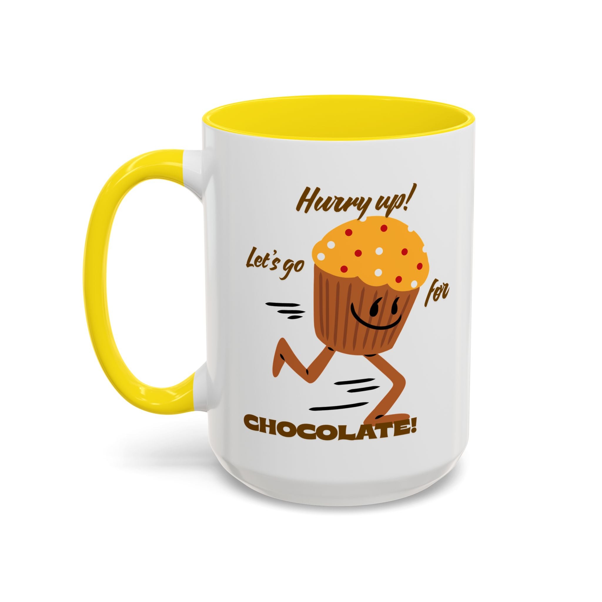 Chocolate Lover's Accent Coffee Mug - Fun Mug for Coffee, Gift for Bakers, Cute Kitchen Decor, Dessert Enthusiast