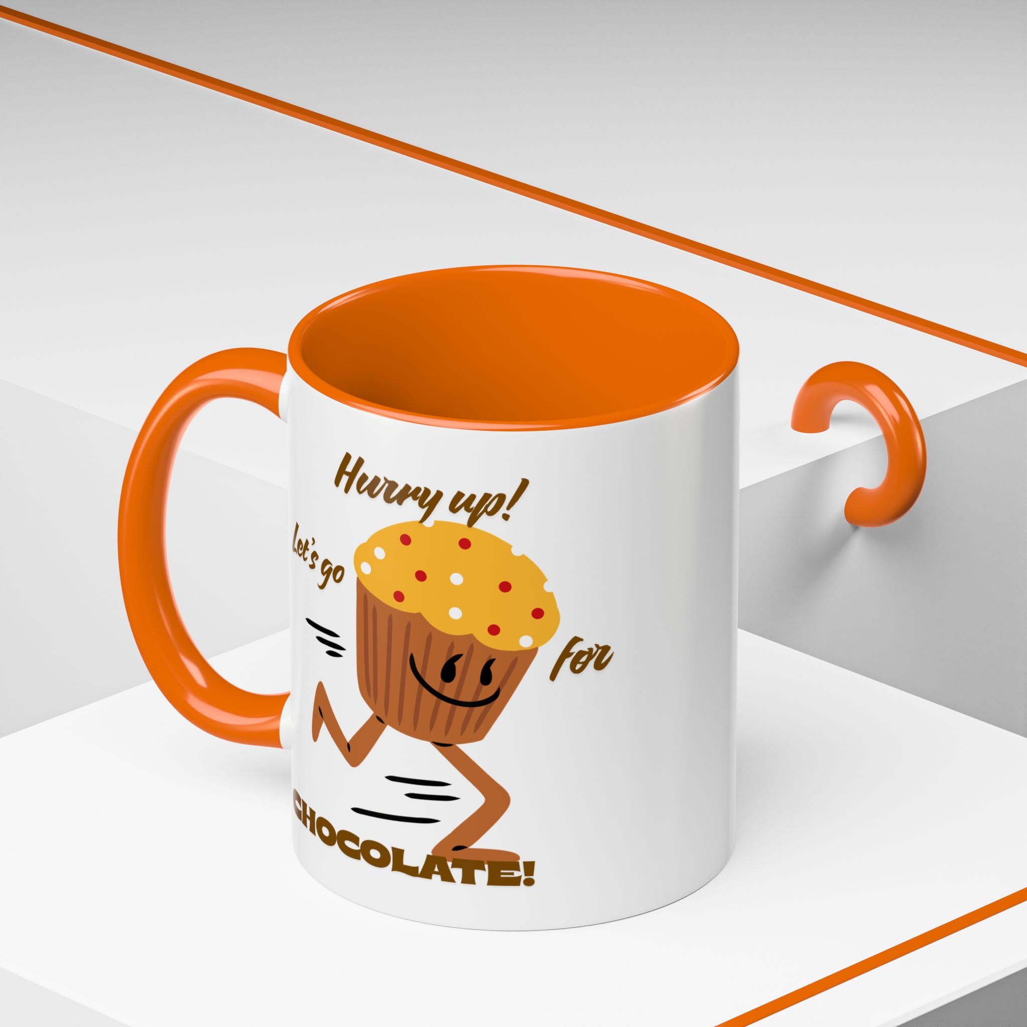 Chocolate Lover's Accent Coffee Mug - Fun Mug for Coffee, Gift for Bakers, Cute Kitchen Decor, Dessert Enthusiast