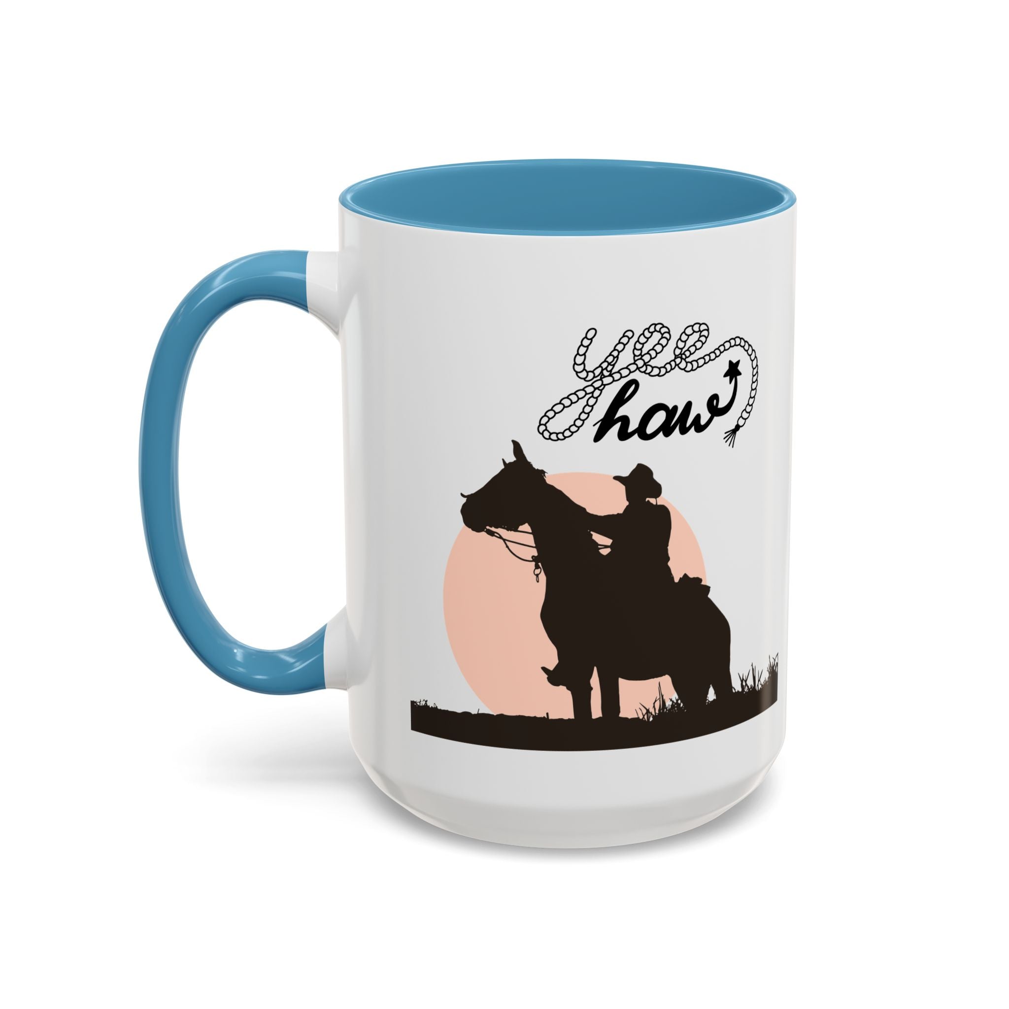 Cowboy Coffee Mug – Yee Haw, Western Decor, Gift for Horse Lovers, Rustic Tea Cup, Unique Rancher Present