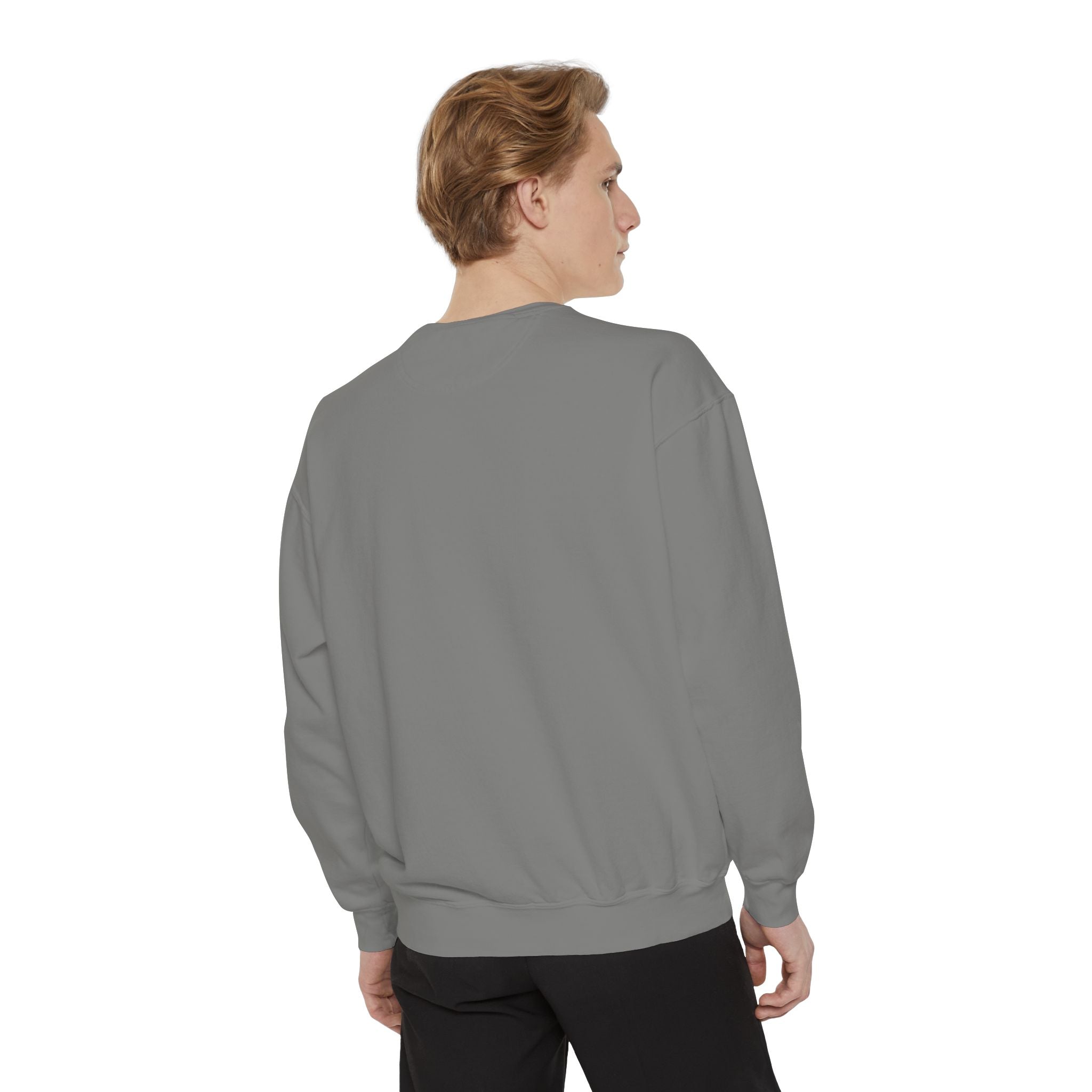 Smiley Face Sweatshirt - Always Smile, Unisex Garment-Dyed Sweatshirt, Cozy Casual Wear, Fall Layering, Gift for Friends, Cheerful Apparel
