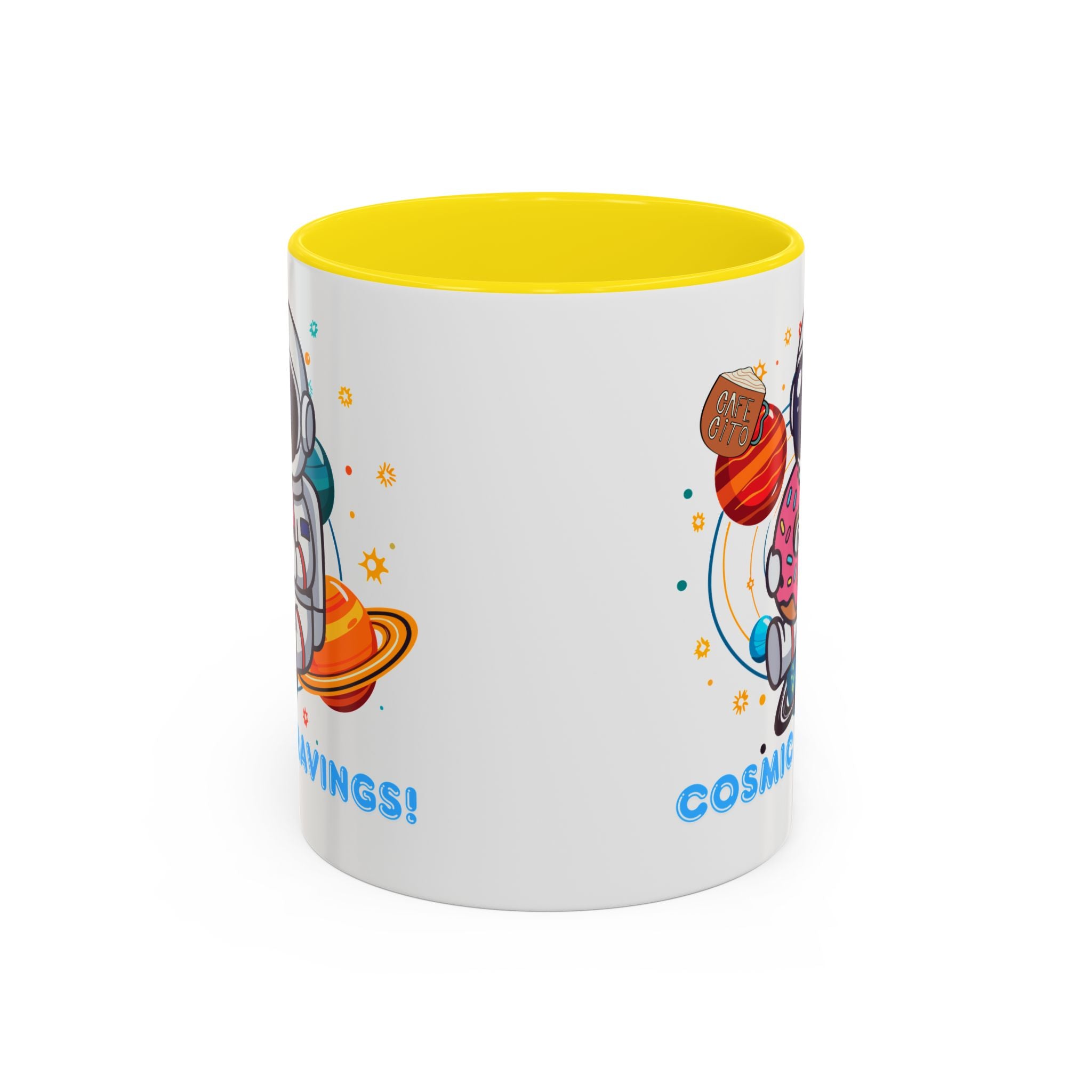 Cosmic Cravings Coffee Mug, Space-Themed Drinkware, Cute Astronaut Gift, Fun Kitchen Decor, Perfect for Space Lovers!