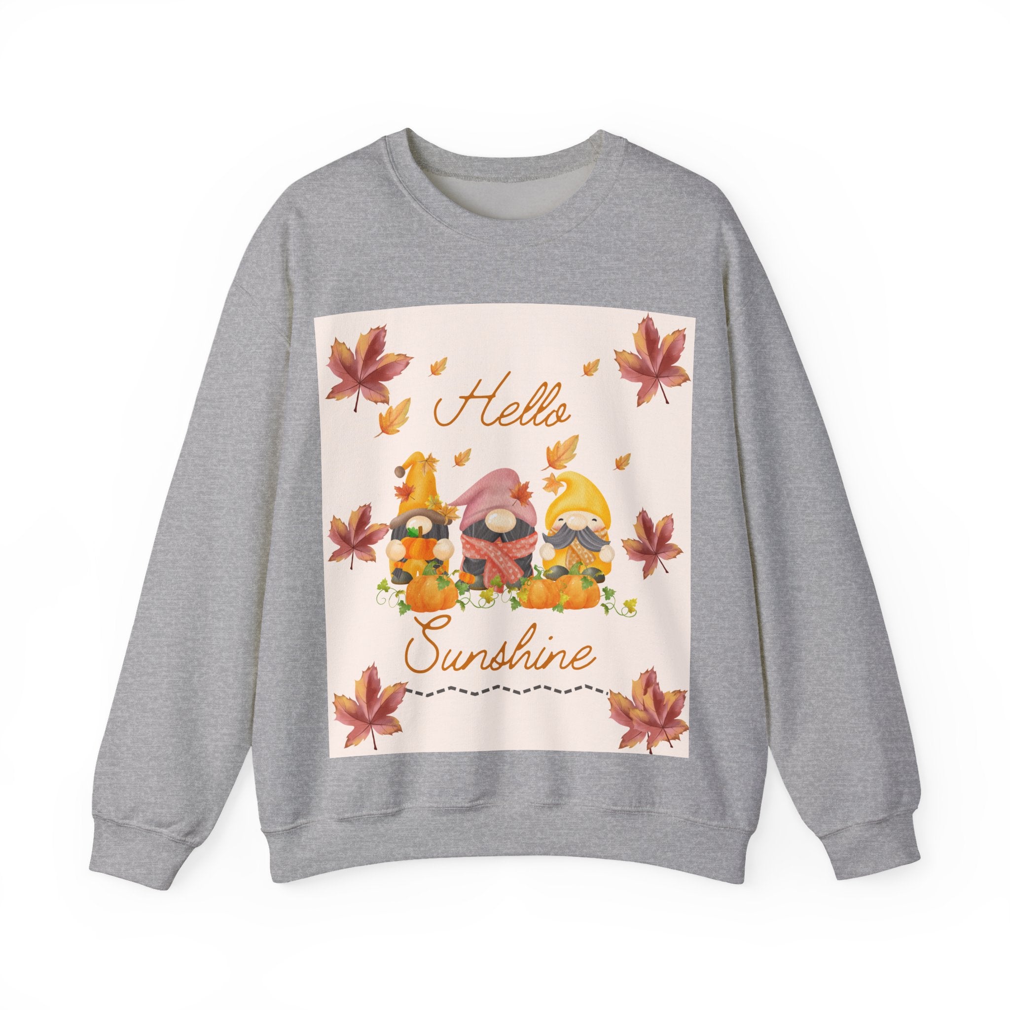 Hello Sunshine Fall Crewneck Sweatshirt, Cozy Autumn Apparel, Unisex Sweatshirt, Perfect for Thanksgiving, Gift for Nature Lovers