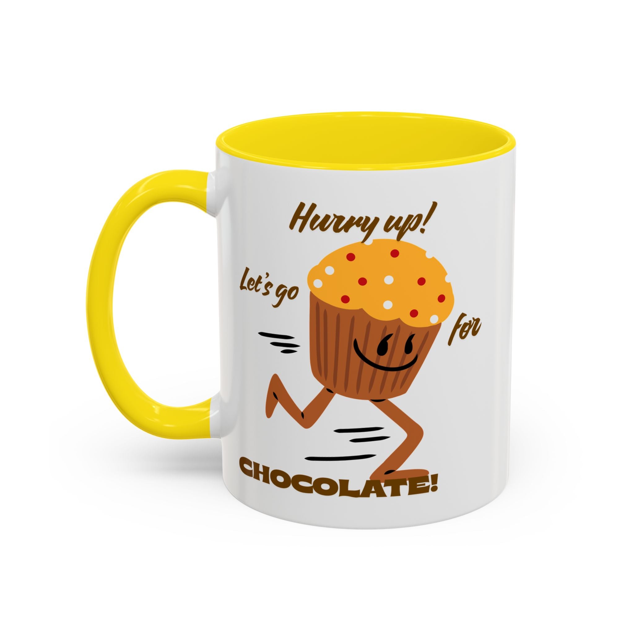 Chocolate Lover's Accent Coffee Mug - Fun Mug for Coffee, Gift for Bakers, Cute Kitchen Decor, Dessert Enthusiast