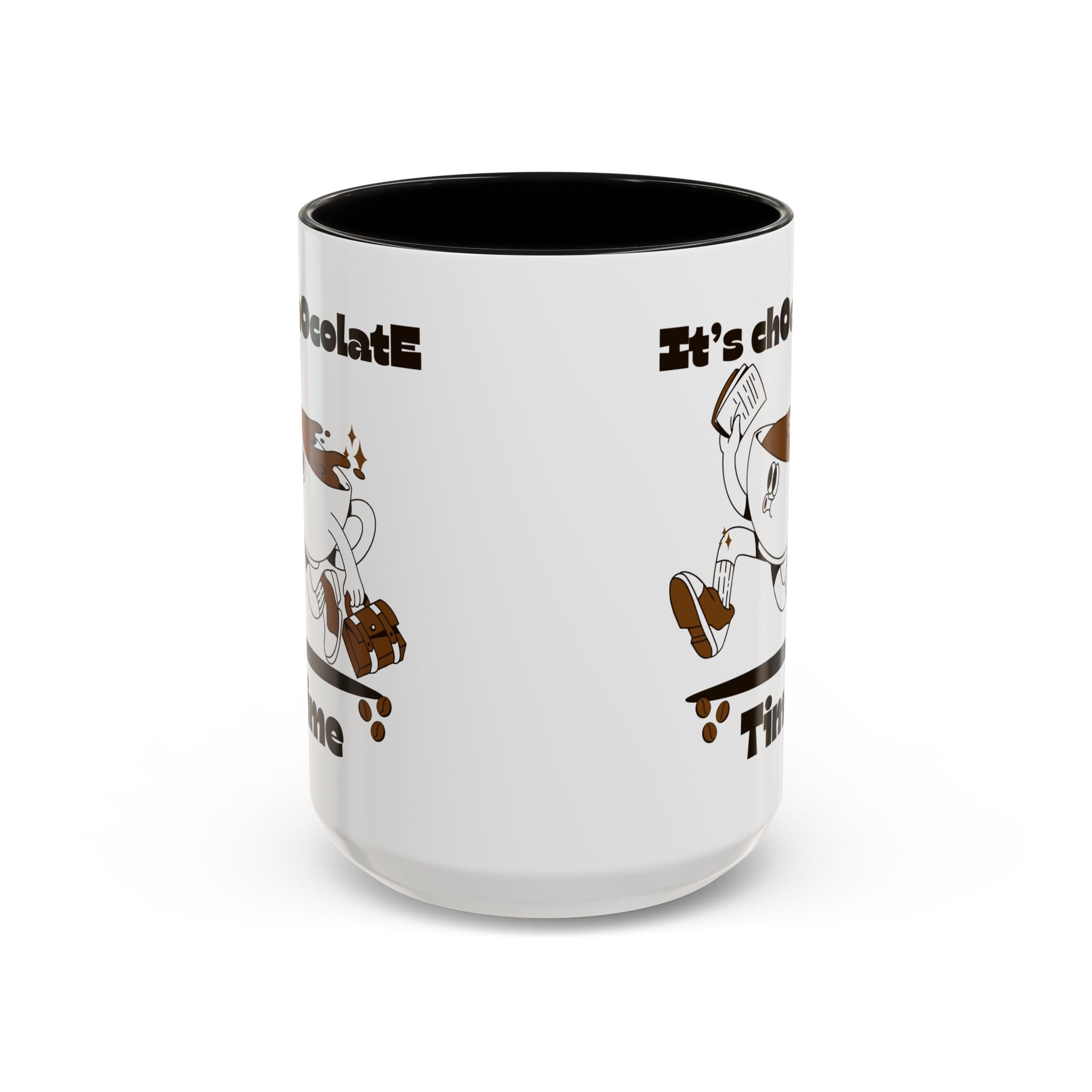 Chocolate Time Coffee Mug, Skateboard Mug, Gift for Coffee Lovers, Fun Mug for Hot Cocoa, Unique Mug for Birthdays, Cute Kitchen Decor