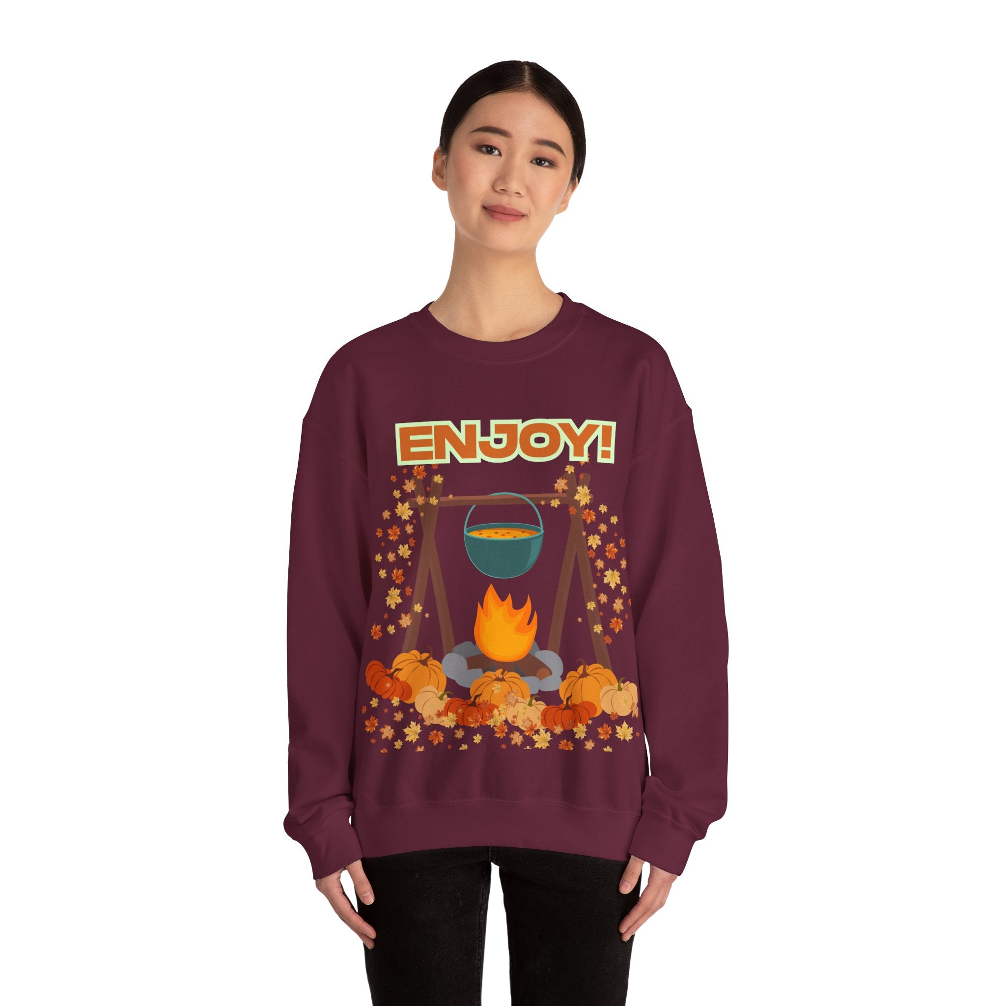 Cozy Campfire Sweatshirt, Fall Apparel, Autumn Outing Gear, Unisex Crewneck, Chill Vibes, Perfect for Bonfires, Thanksgiving