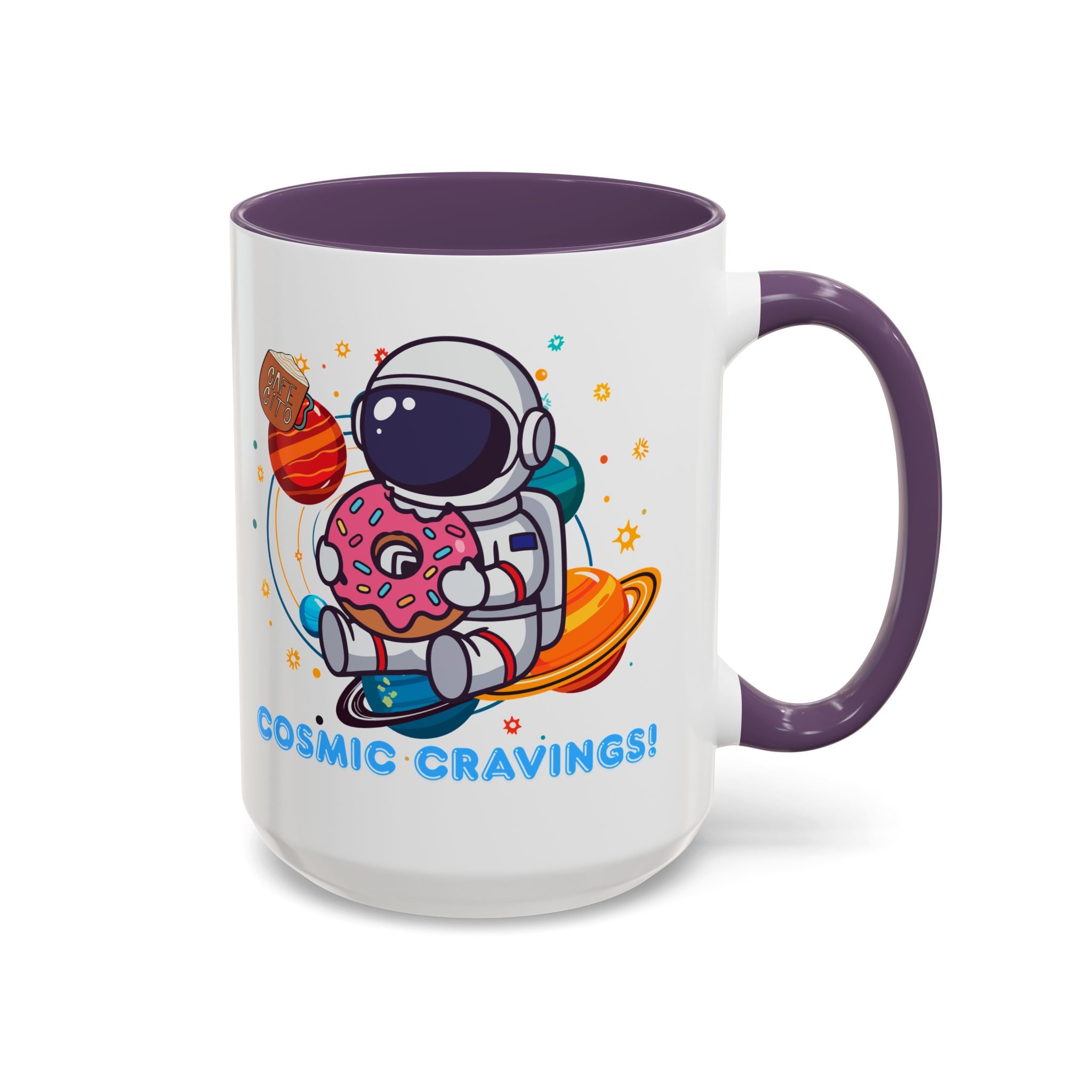 Cosmic Cravings Coffee Mug, Space-Themed Drinkware, Cute Astronaut Gift, Fun Kitchen Decor, Perfect for Space Lovers!