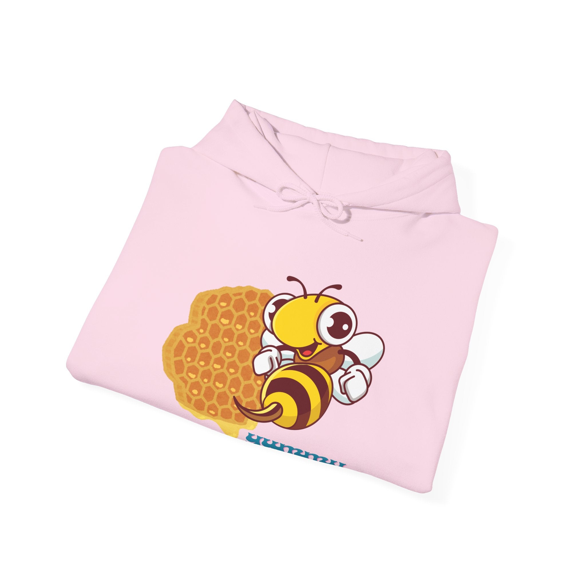 Cute Bee & Waffle Hoodie, Yummy Food Sweatshirt, Unisex Gift for Food Lovers, Cozy Casual Wear, Great for Birthdays & Celebrations