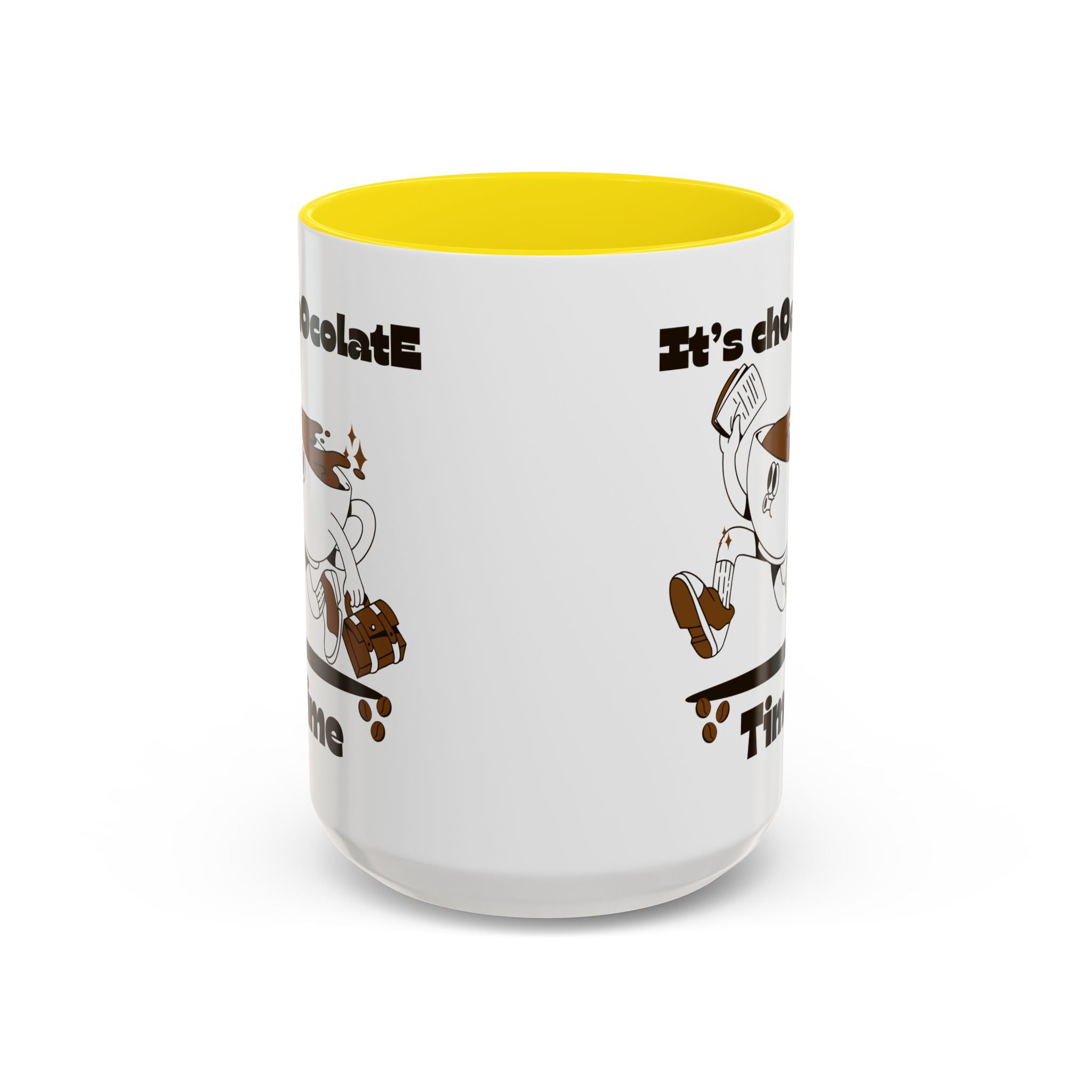 Chocolate Time Coffee Mug, Skateboard Mug, Gift for Coffee Lovers, Fun Mug for Hot Cocoa, Unique Mug for Birthdays, Cute Kitchen Decor