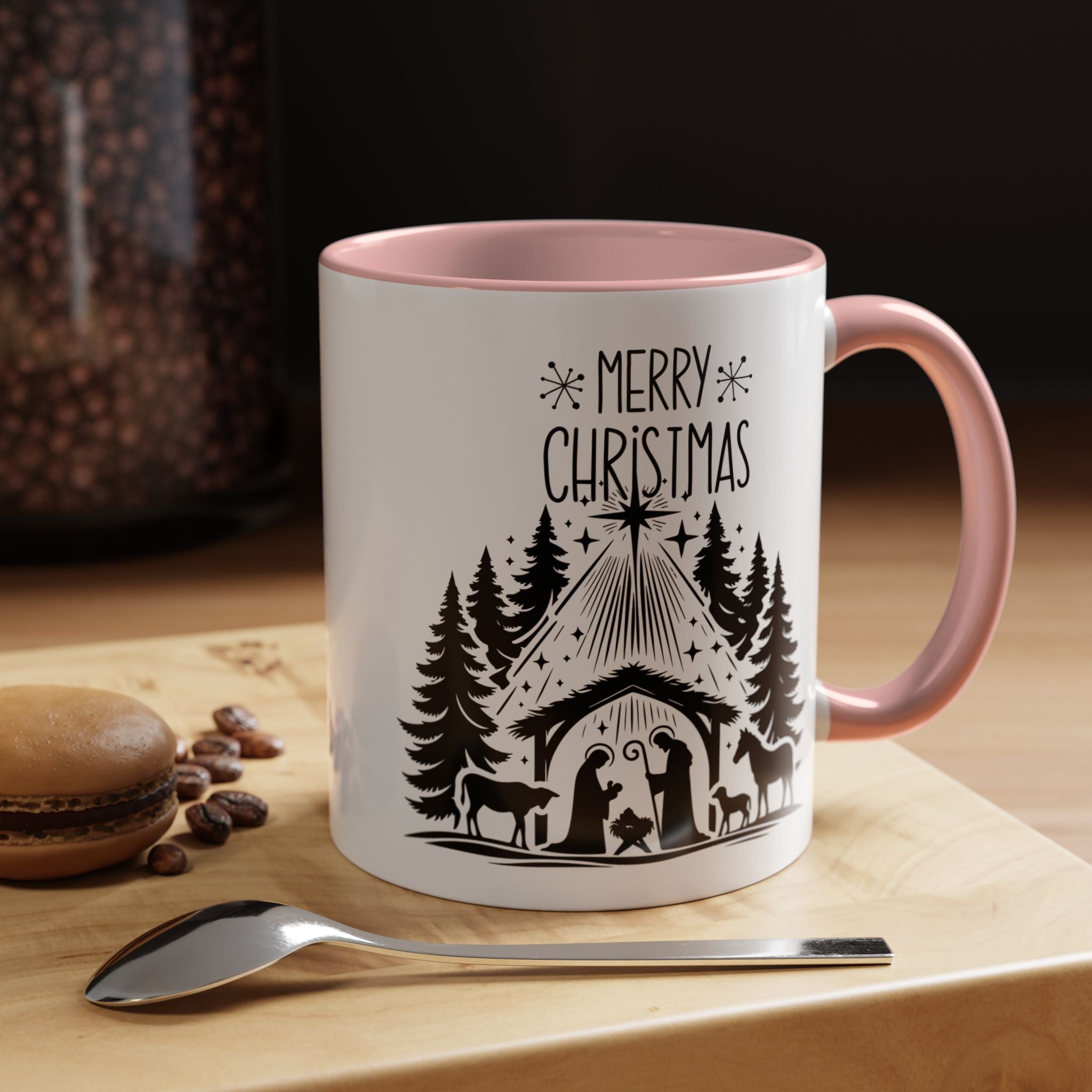 Cozy Holiday Coffee Mug, Winter Beverage Cup for Christmas, Gift for Nature Lovers, Camping Mug, Rustic Home Decor, Festive Drinkware