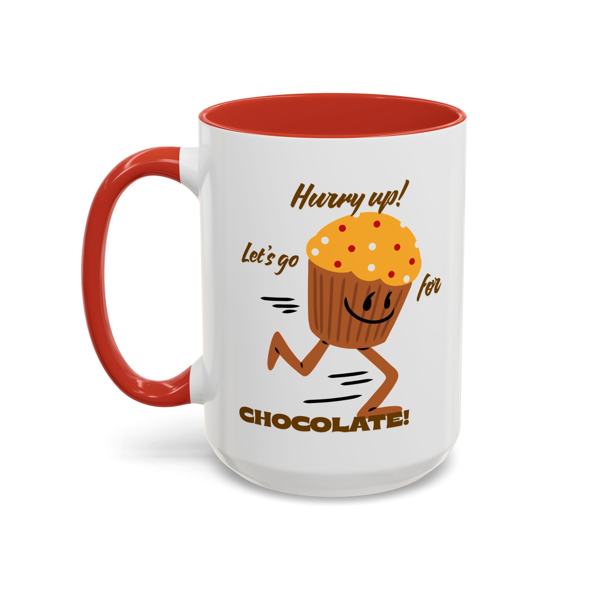 Chocolate Lover's Accent Coffee Mug - Fun Mug for Coffee, Gift for Bakers, Cute Kitchen Decor, Dessert Enthusiast