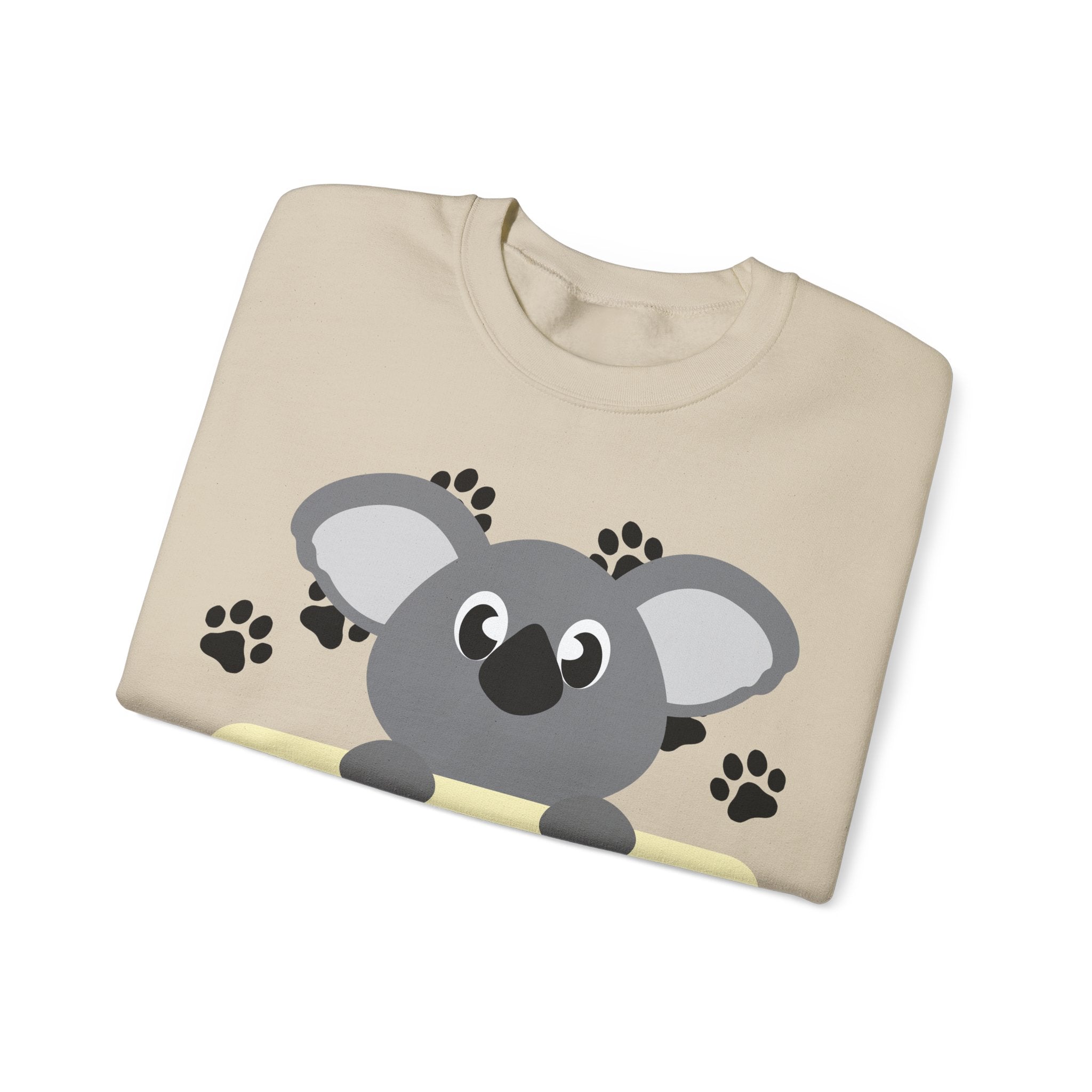 Cute Koala Hello Sweatshirt, Unisex Cozy Crewneck, Pet Lover Gift, Animal Lover Apparel, Fun Casual Wear, Cute Graphic Sweater
