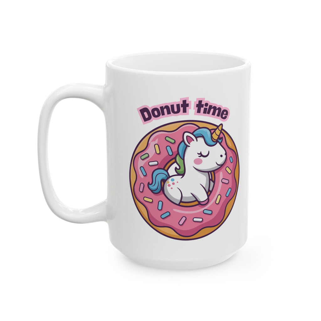 Whimsical Unicorn Donut Ceramic Mug | Fun Coffee Cup, Cute Gift, Office Mug, Birthday Present, Celebration Essential