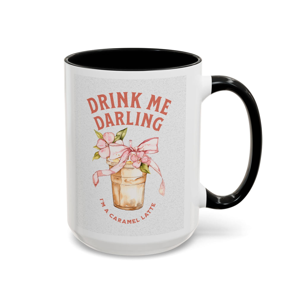 Darling Caramel Latte Coffee Mug - Fun Accent Design for Coffee Lovers