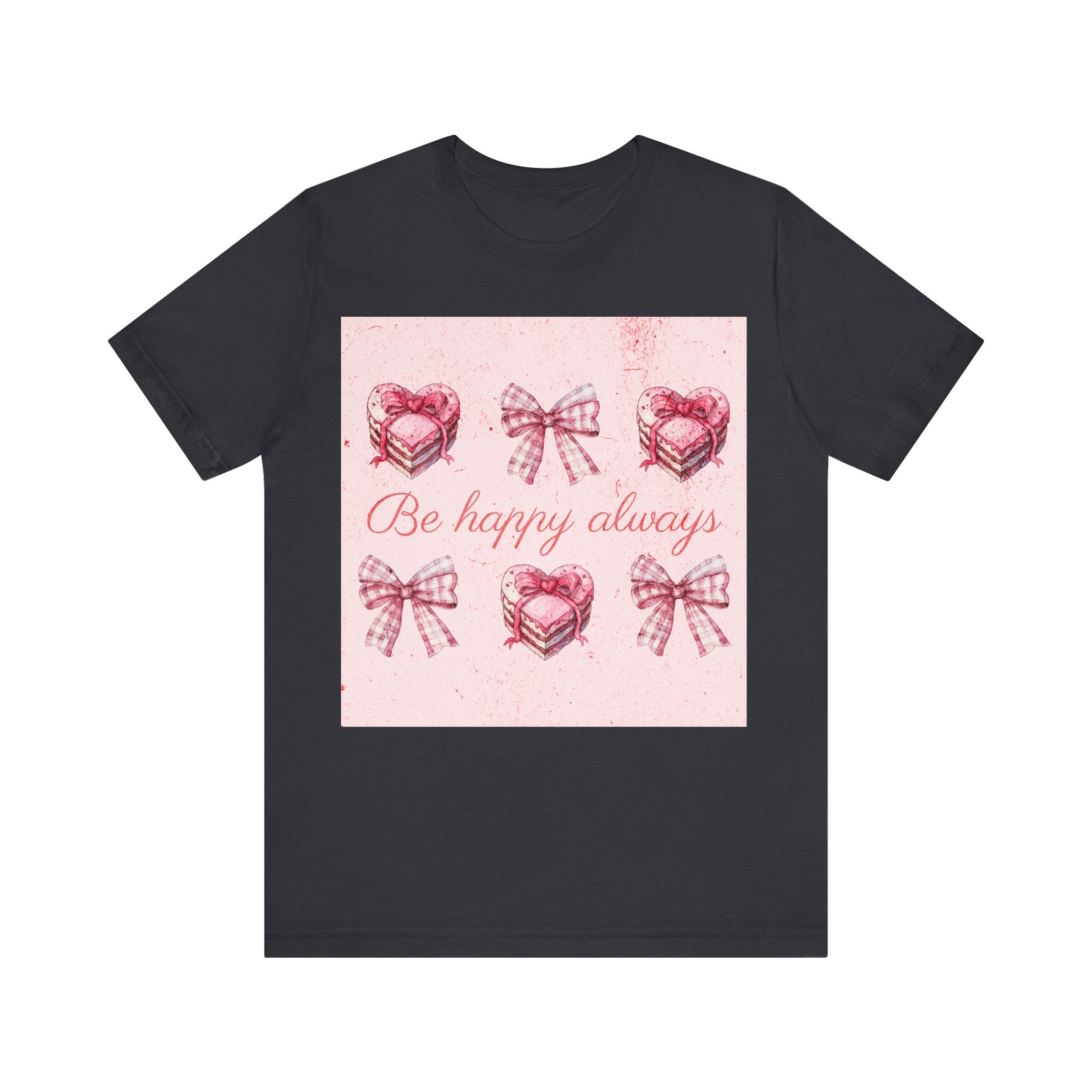 Happy Hearts Tee, Casual Gift T-Shirt, Positive Vibes Shirt, Birthday Outfit, Everyday Wear, Cheerful Top