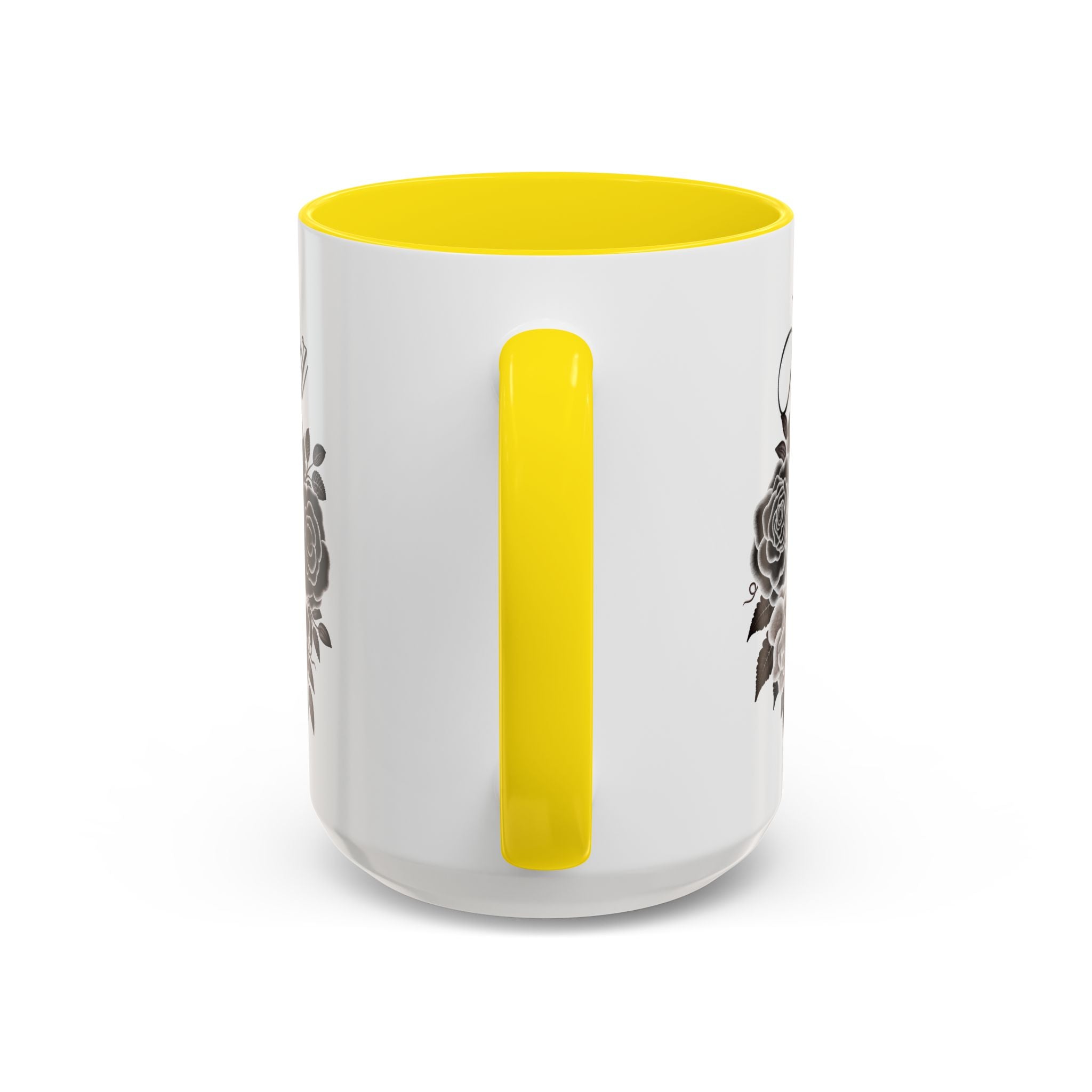 Elegant Floral Accent Coffee Mug for Coffee Lovers, Gift for Her, Home Decor, Valentine's Day, Birthday