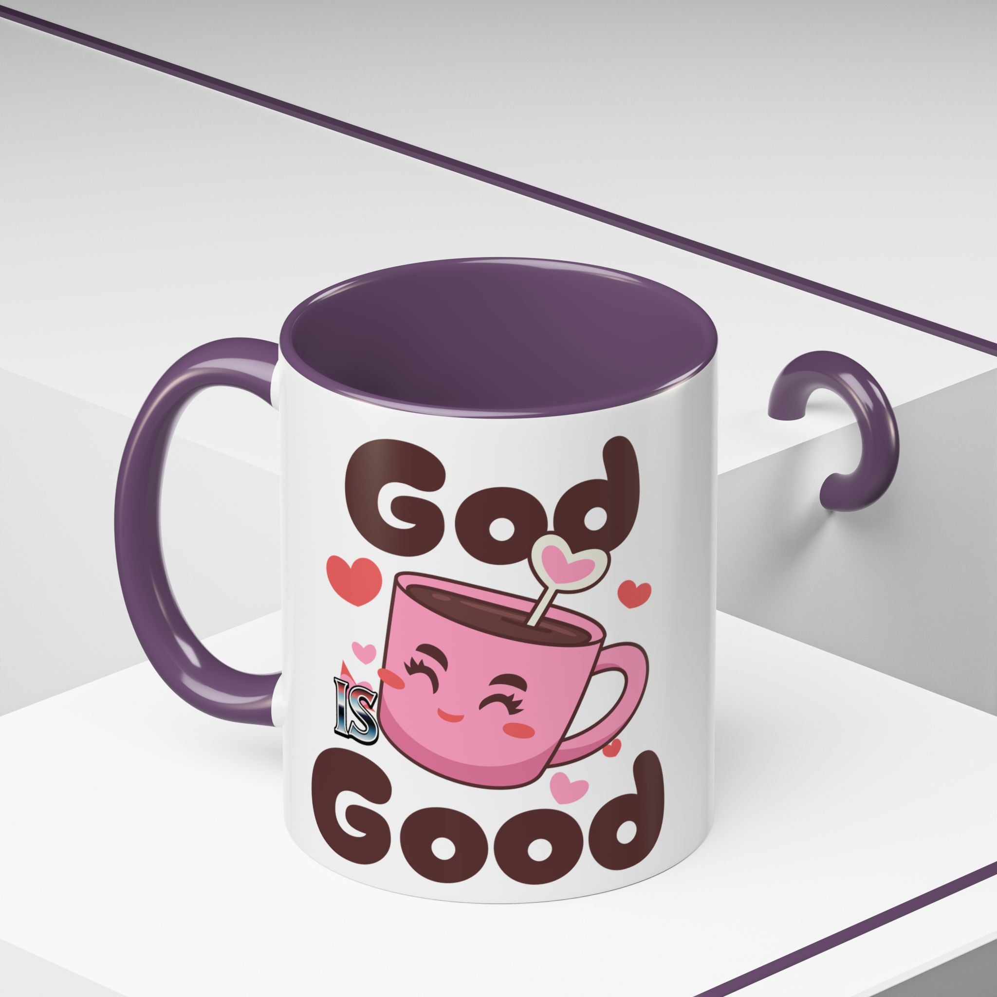 Cute God is Good Coffee Mug | Love Inspired Drinkware for Coffee Lovers, Gift for Friends, Anniversaries, Home Decor, Faith-Based Gifts