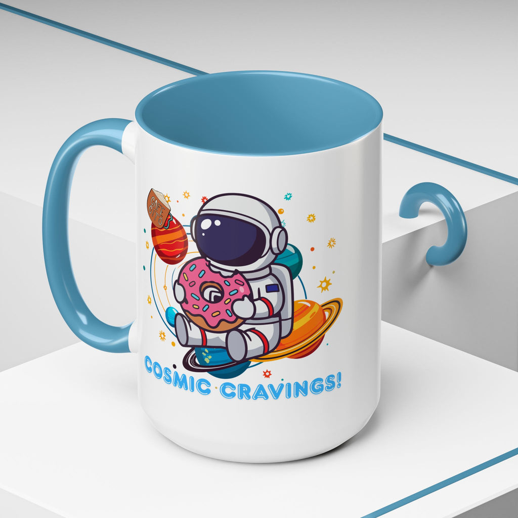 Cosmic Cravings Coffee Mug, Space-Themed Drinkware, Cute Astronaut Gift, Fun Kitchen Decor, Perfect for Space Lovers!