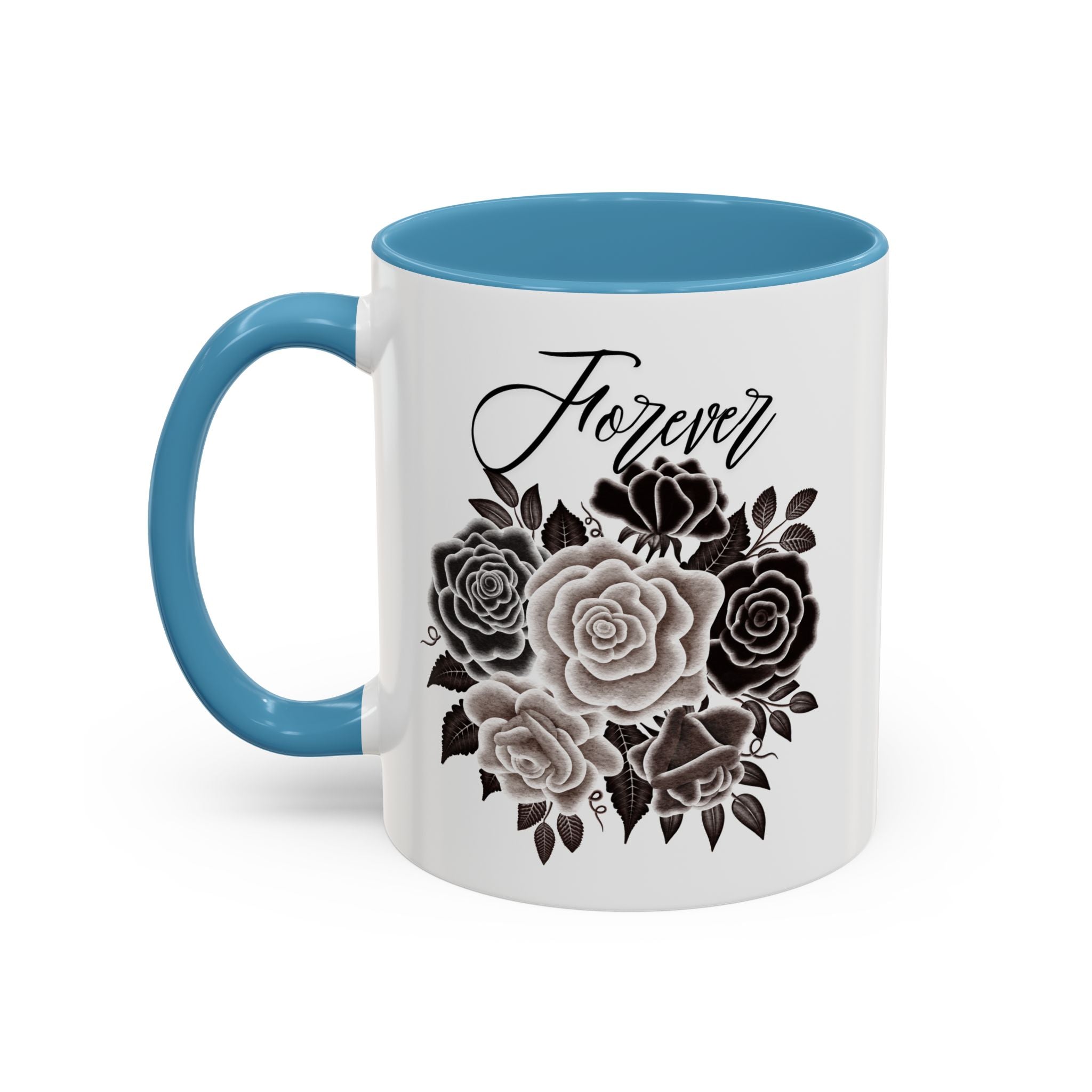 Elegant Floral Accent Coffee Mug for Coffee Lovers, Gift for Her, Home Decor, Valentine's Day, Birthday
