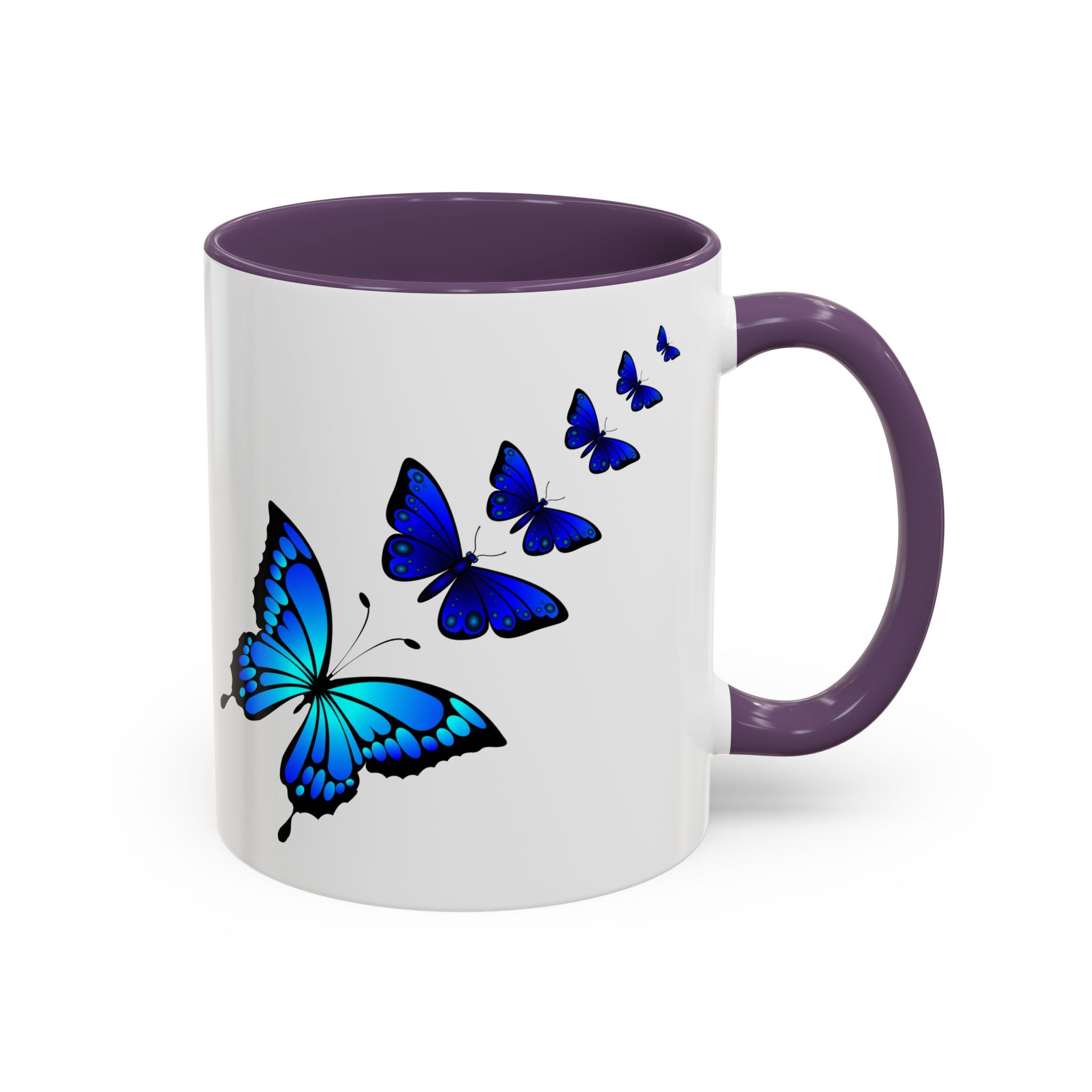 Butterfly Accent Coffee Mug | Colorful Butterfly Design | Perfect Gift for Nature Lovers | Home & Office Decor | 11oz & 15oz