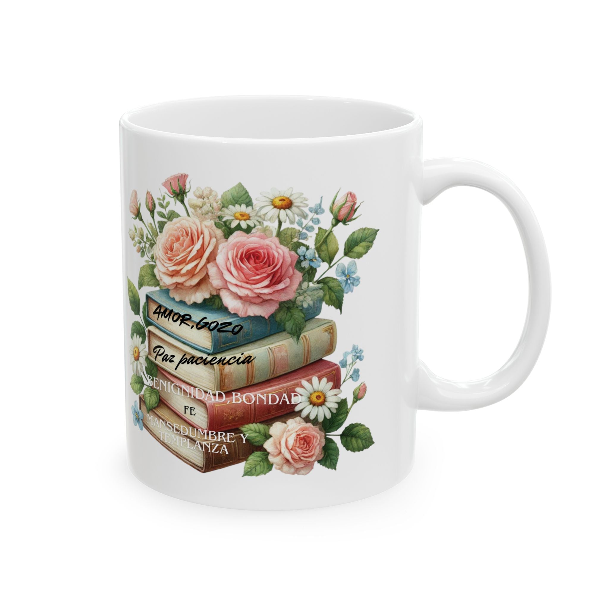 Floral Book Lovers Ceramic Mug - Perfect Gift for Readers, Tea/Coffee Lovers, Home Decor, Office Essentials, Bookish Accessories