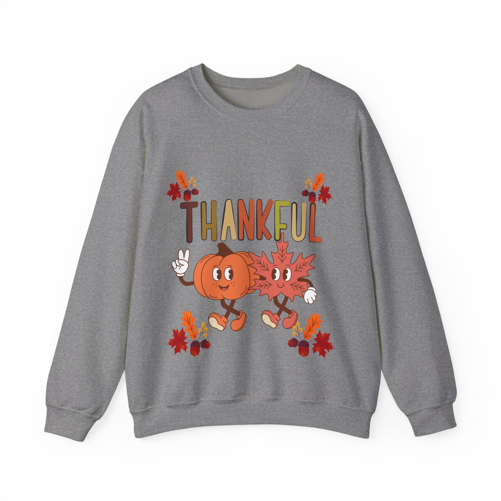 Thankful Autumn Crewneck Sweatshirt, Cozy Fall Sweater, Unisex Sweatshirt, Thanksgiving Gift, Cute Seasonal Apparel