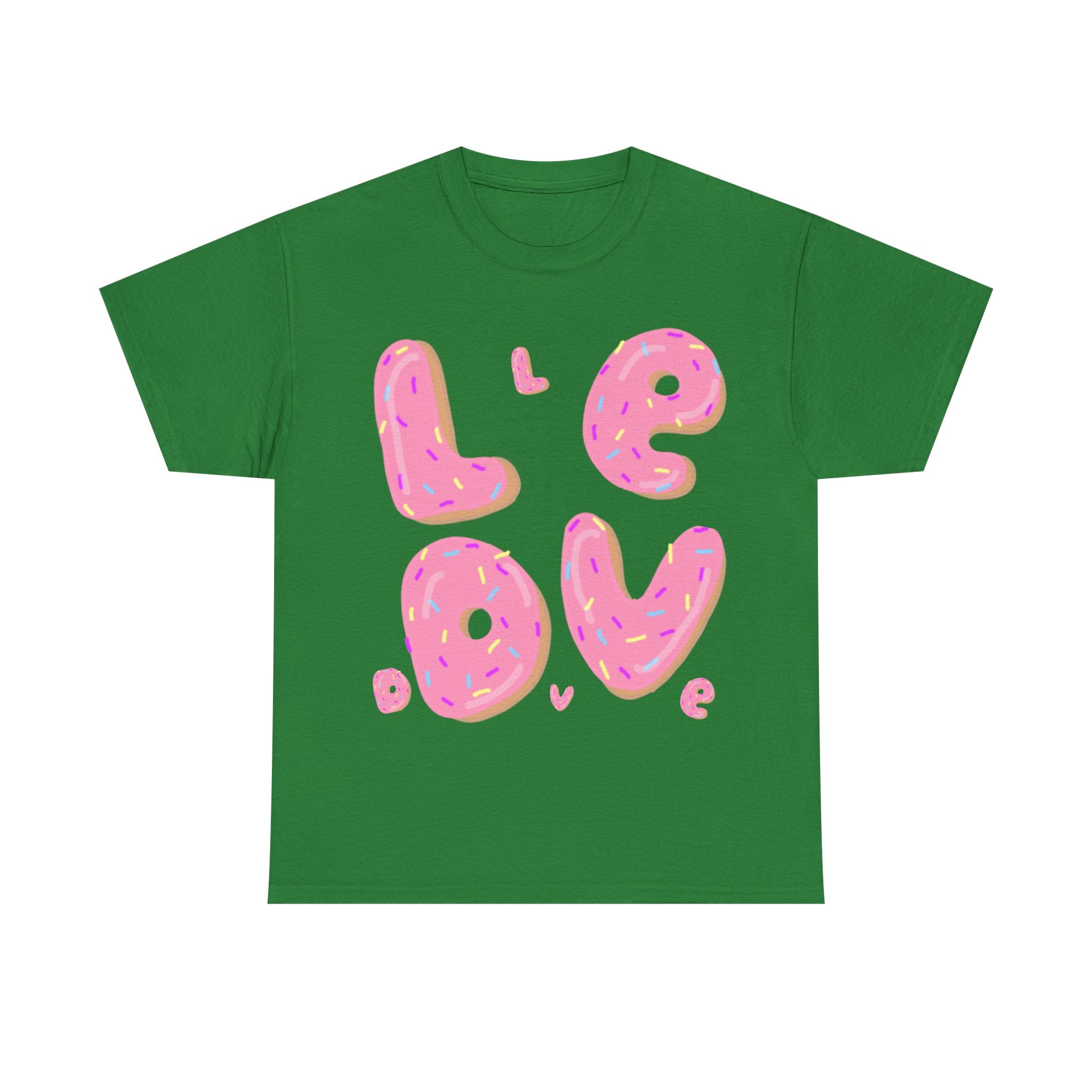 Sweet Love Donut Tee - Unisex Heavy Cotton T-Shirt for Foodies and Fun-Lovers