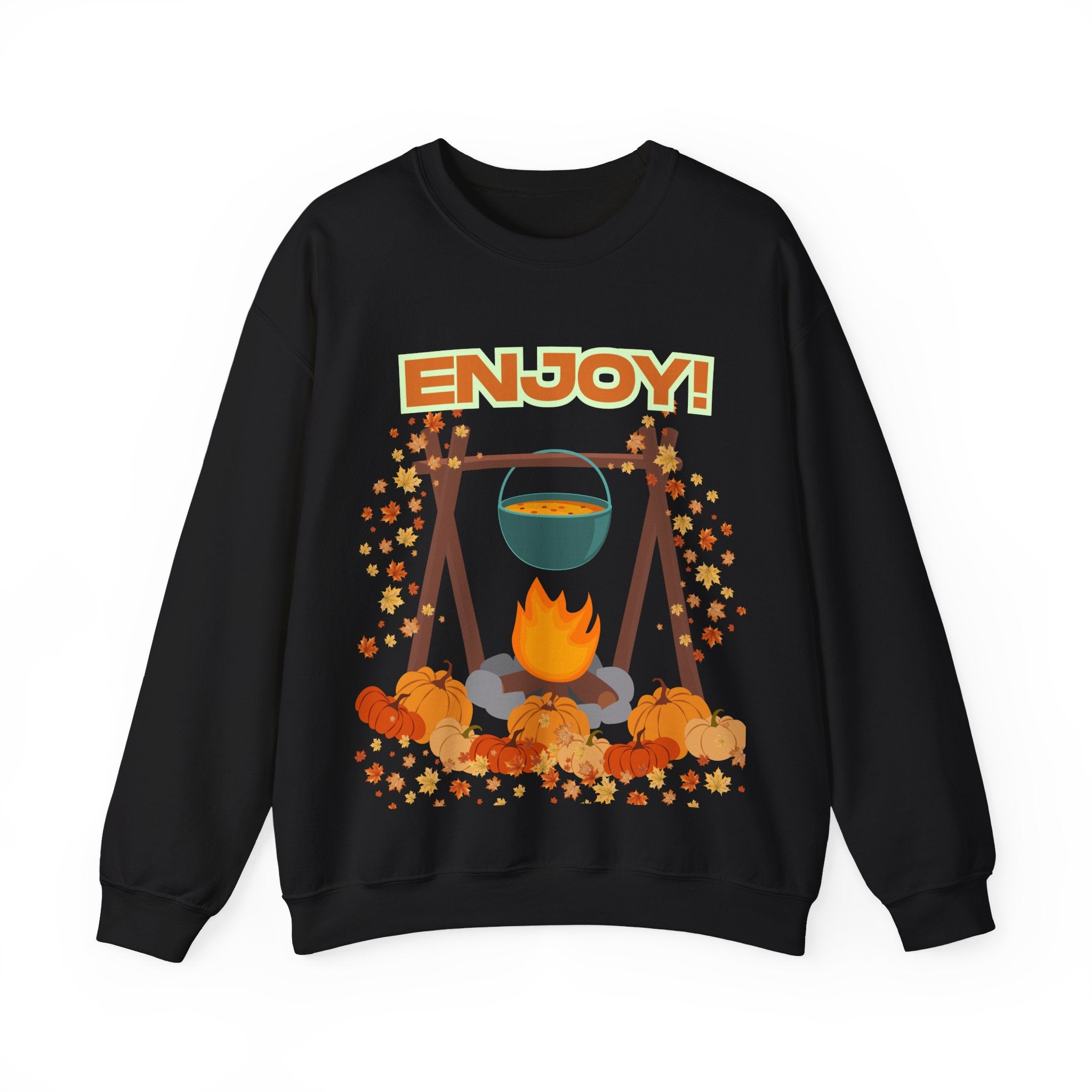 Cozy Campfire Sweatshirt, Fall Apparel, Autumn Outing Gear, Unisex Crewneck, Chill Vibes, Perfect for Bonfires, Thanksgiving
