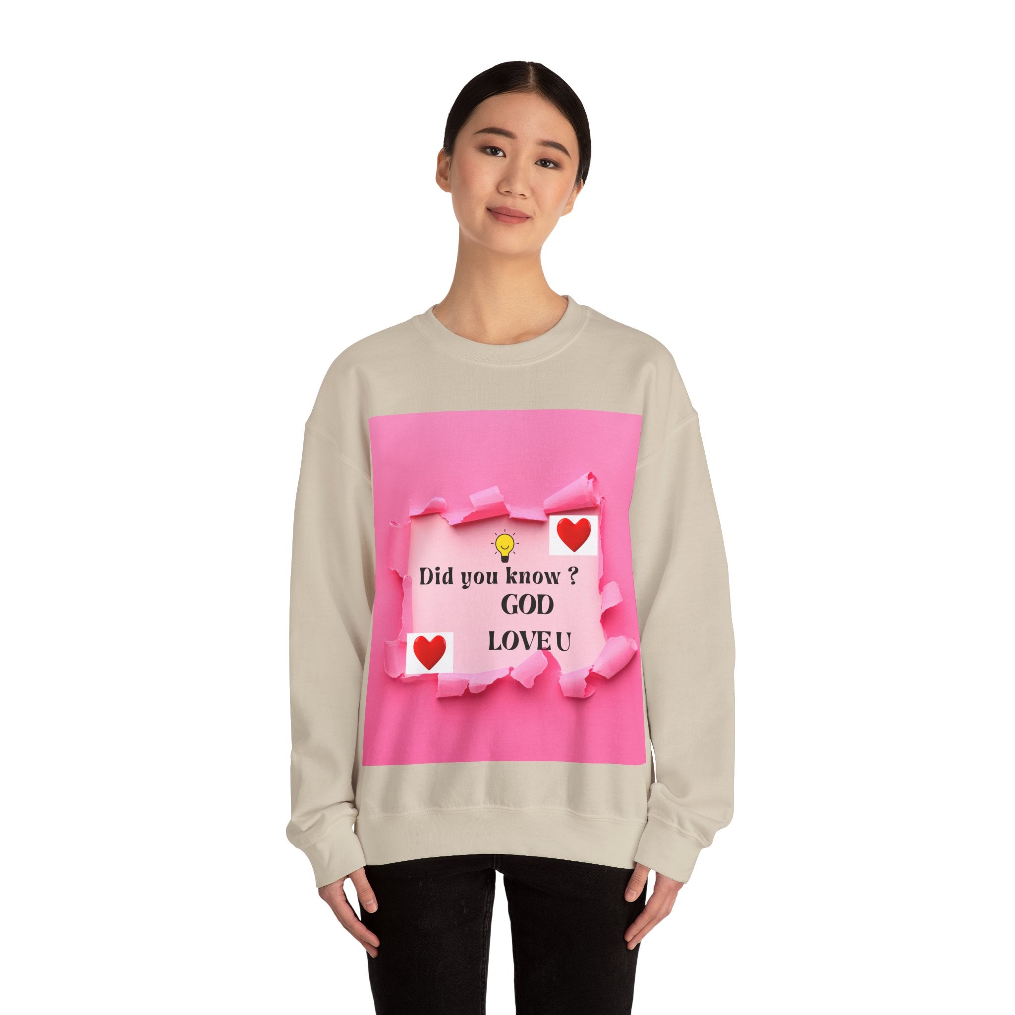 Cute Love Message Crewneck Sweatshirt, Cozy Gift for Her, Valentine's Day, Inspirational Sweater, Comfortable Everyday Wear