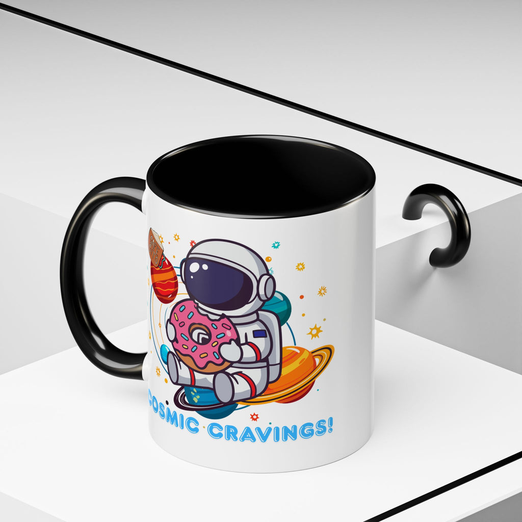 Cosmic Cravings Coffee Mug, Space-Themed Drinkware, Cute Astronaut Gift, Fun Kitchen Decor, Perfect for Space Lovers!