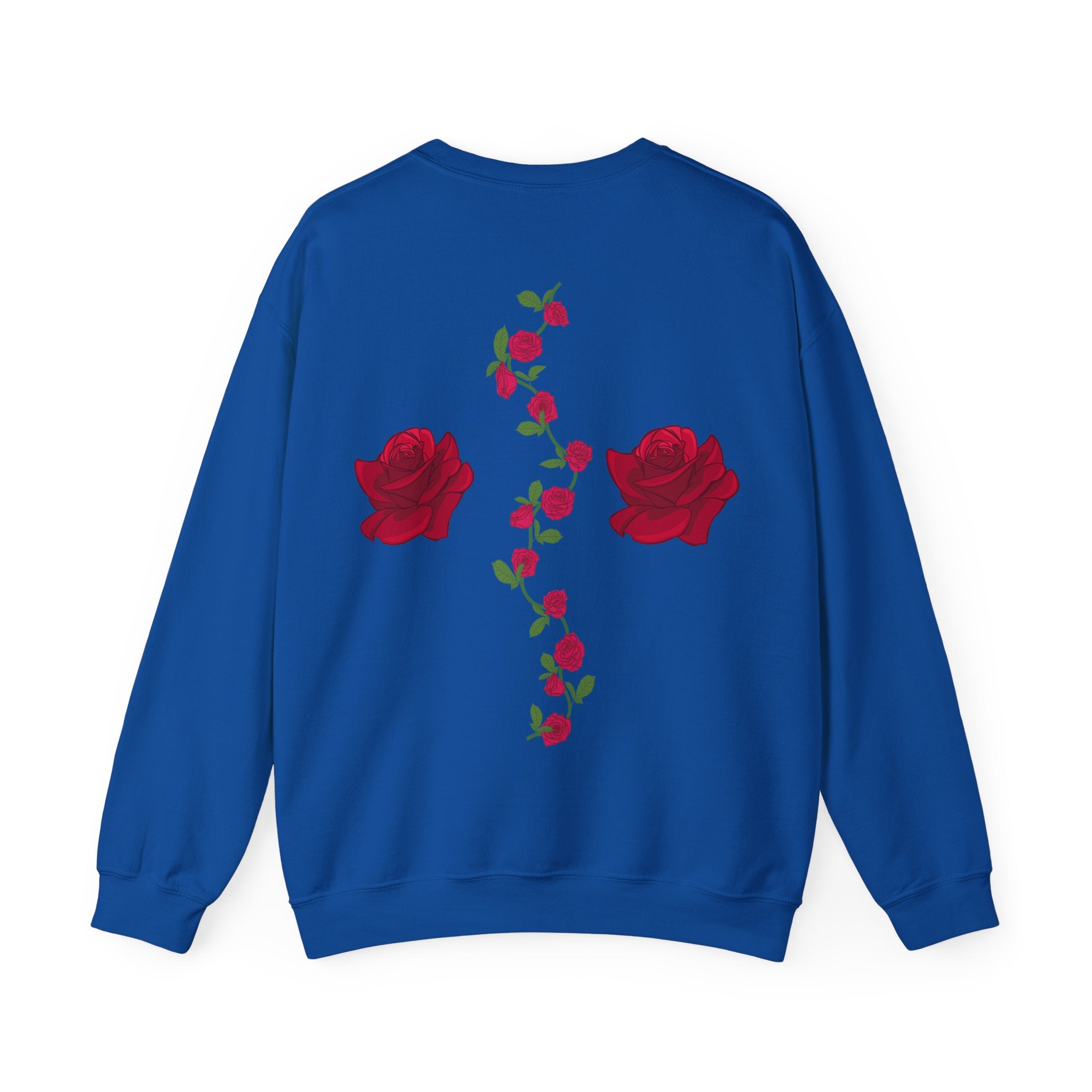 Sweatshirt — Red Rose Crest Back Graphic Crewneck