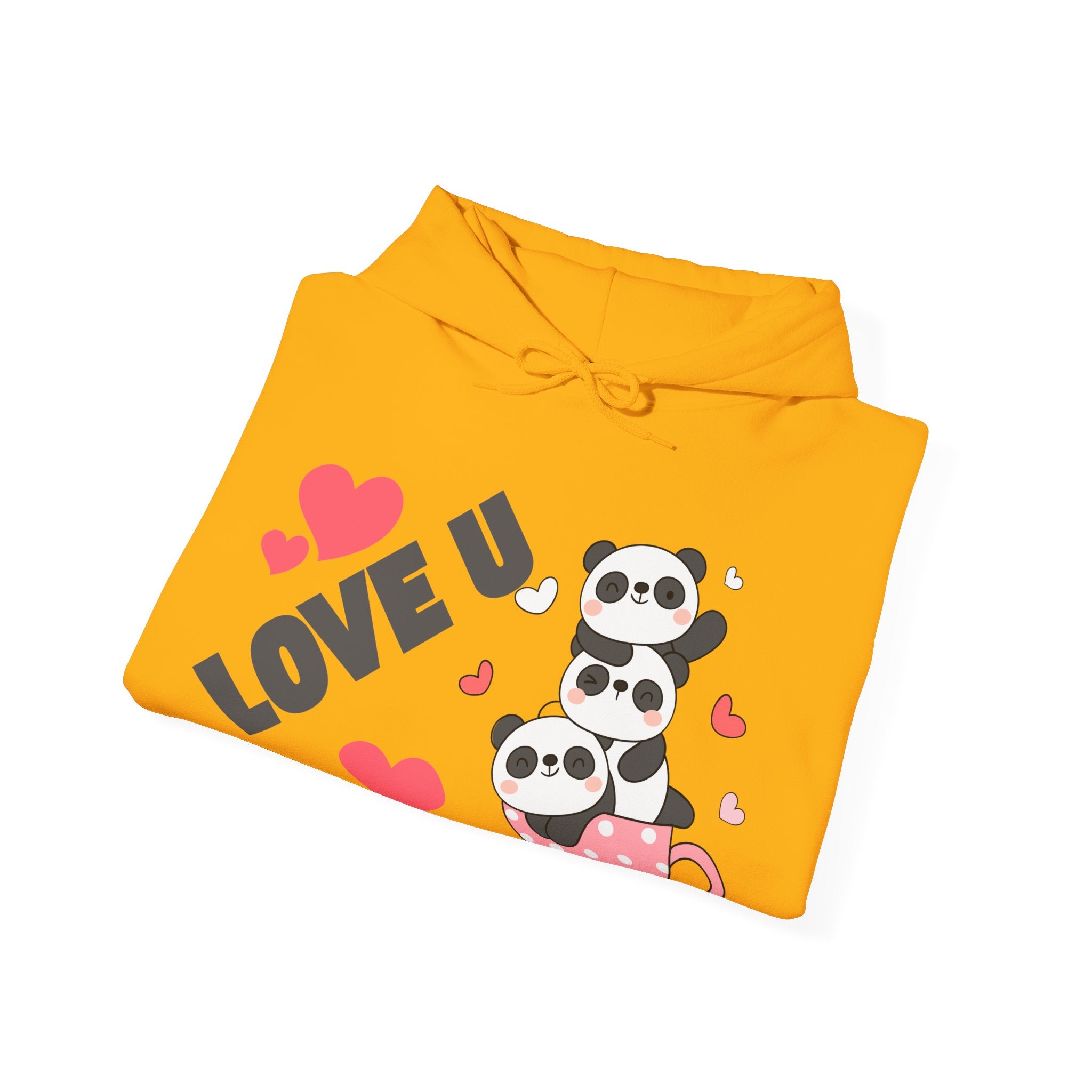 Cute Panda Love Hoodie for Couples, Valentine's Day Gift, Cozy Sweatshirt, Unisex Love Hoodie, Animal Lover Apparel, Cute Sweatshirt
