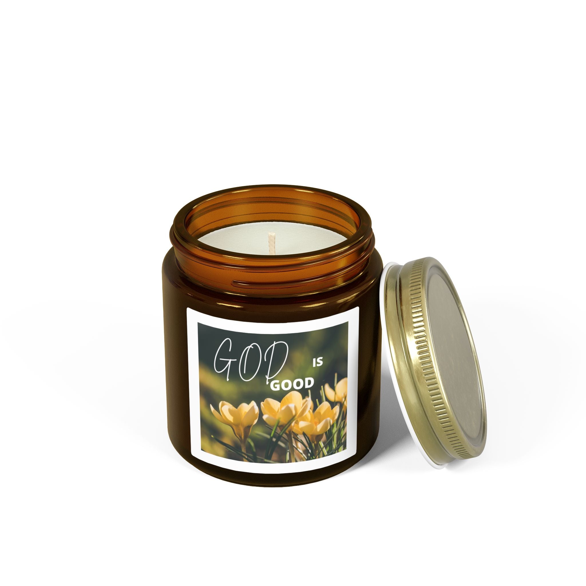 God Is Good Scented Candle — Coconut Apricot Wax (4oz, 9oz)