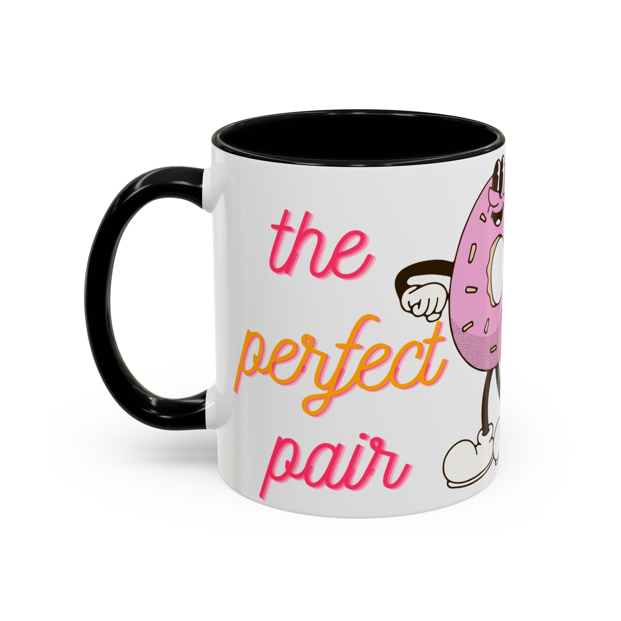 Like Coffee & Donuts Accent Coffee Mug — Cute Donut & Coffee Cup Design (11/15oz)