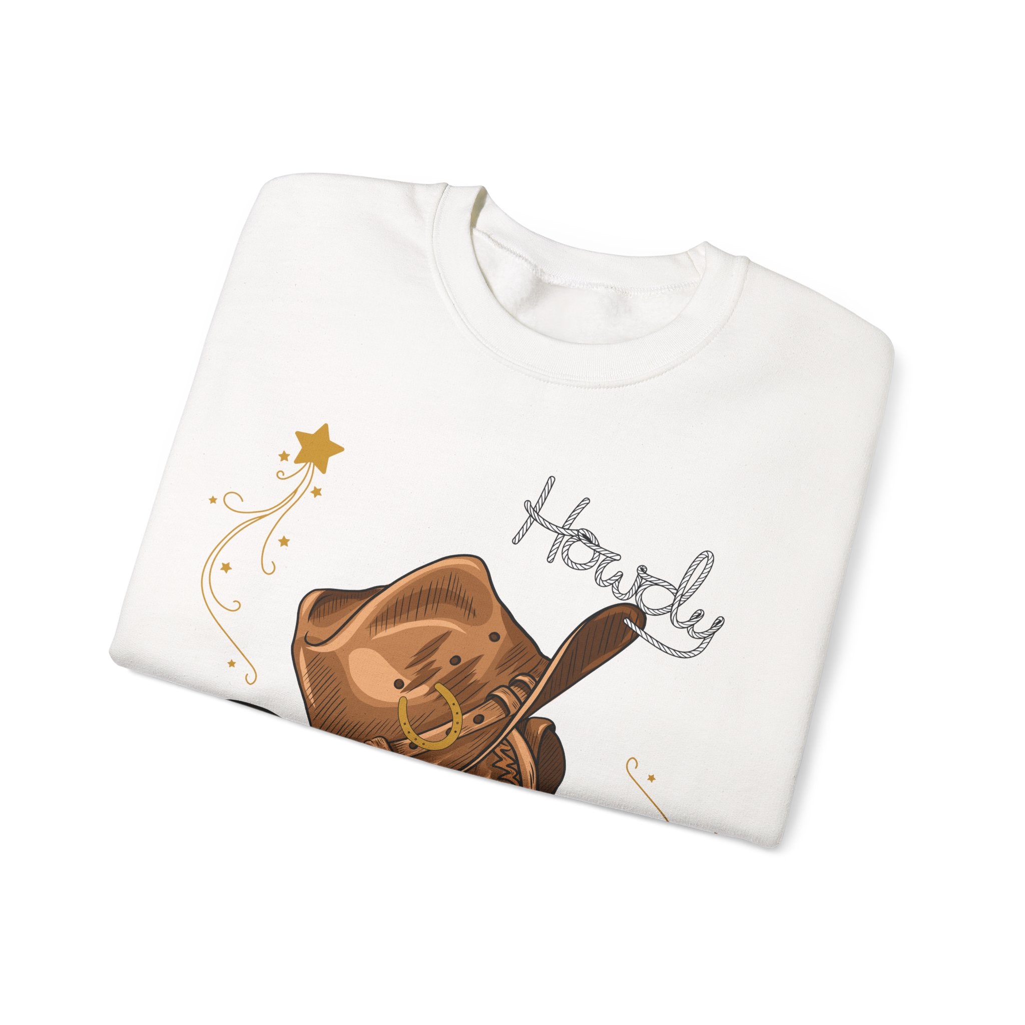 Howdy Cowboy Crewneck Sweatshirt | Unisex Sweatshirt, Western Apparel, Fall Fashion, Gift for Him/Her, Casual Wear