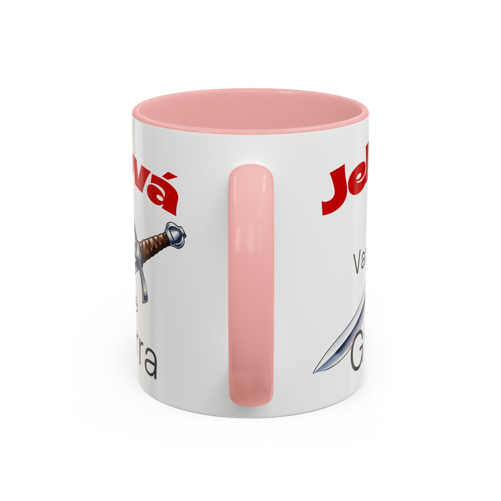 Jehovah Es Varón de Guerra Coffee Mug — Spanish Faith Sword Accent Mug (11/15oz)