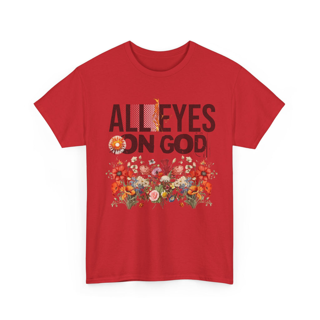 Faith-Inspired Floral Tee, Spirituality Shirt, Inspirational Gift, Christian Apparel, Casual Everyday Wear, Unisex Cotton T-Shirt