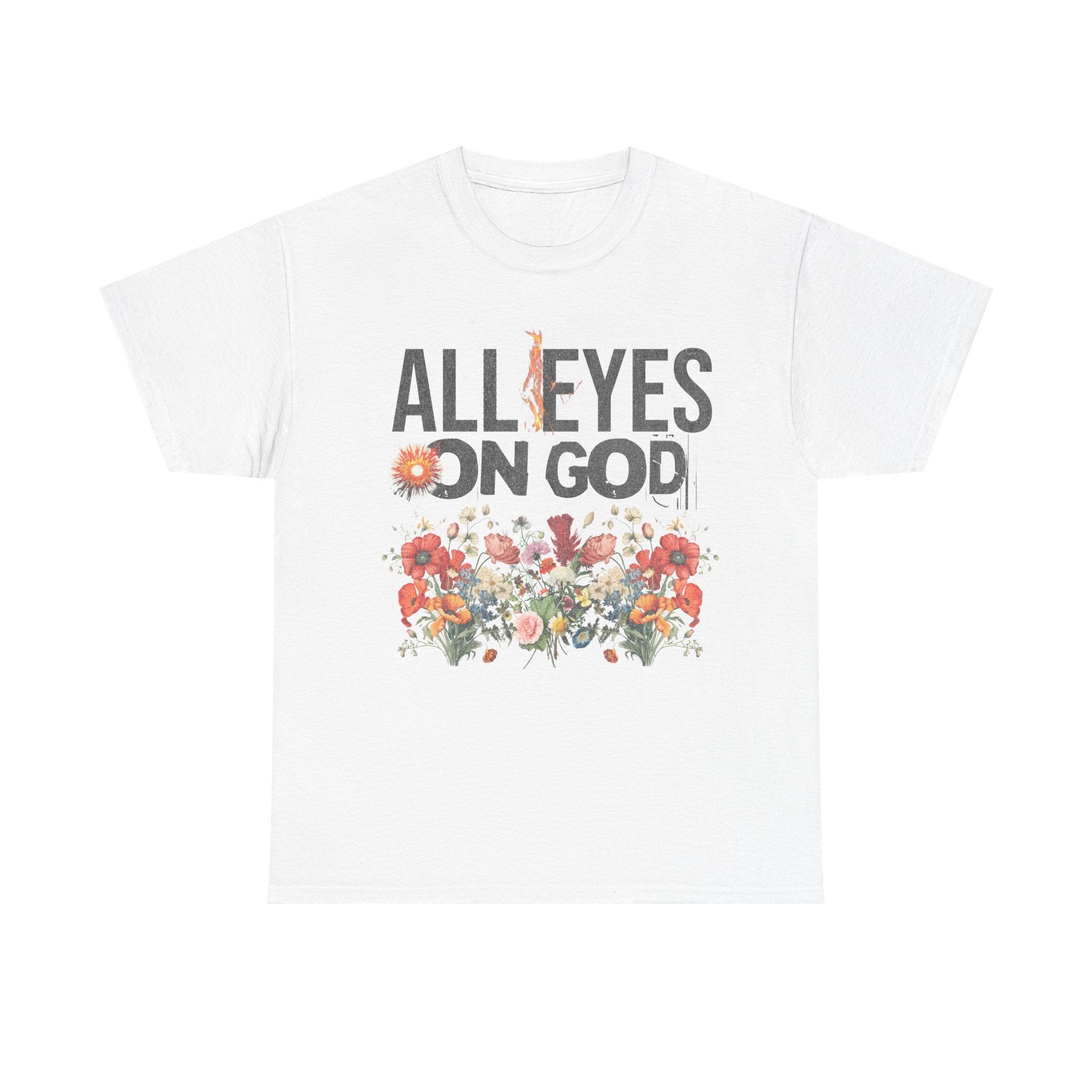 Faith-Inspired Floral Tee, Spirituality Shirt, Inspirational Gift, Christian Apparel, Casual Everyday Wear, Unisex Cotton T-Shirt