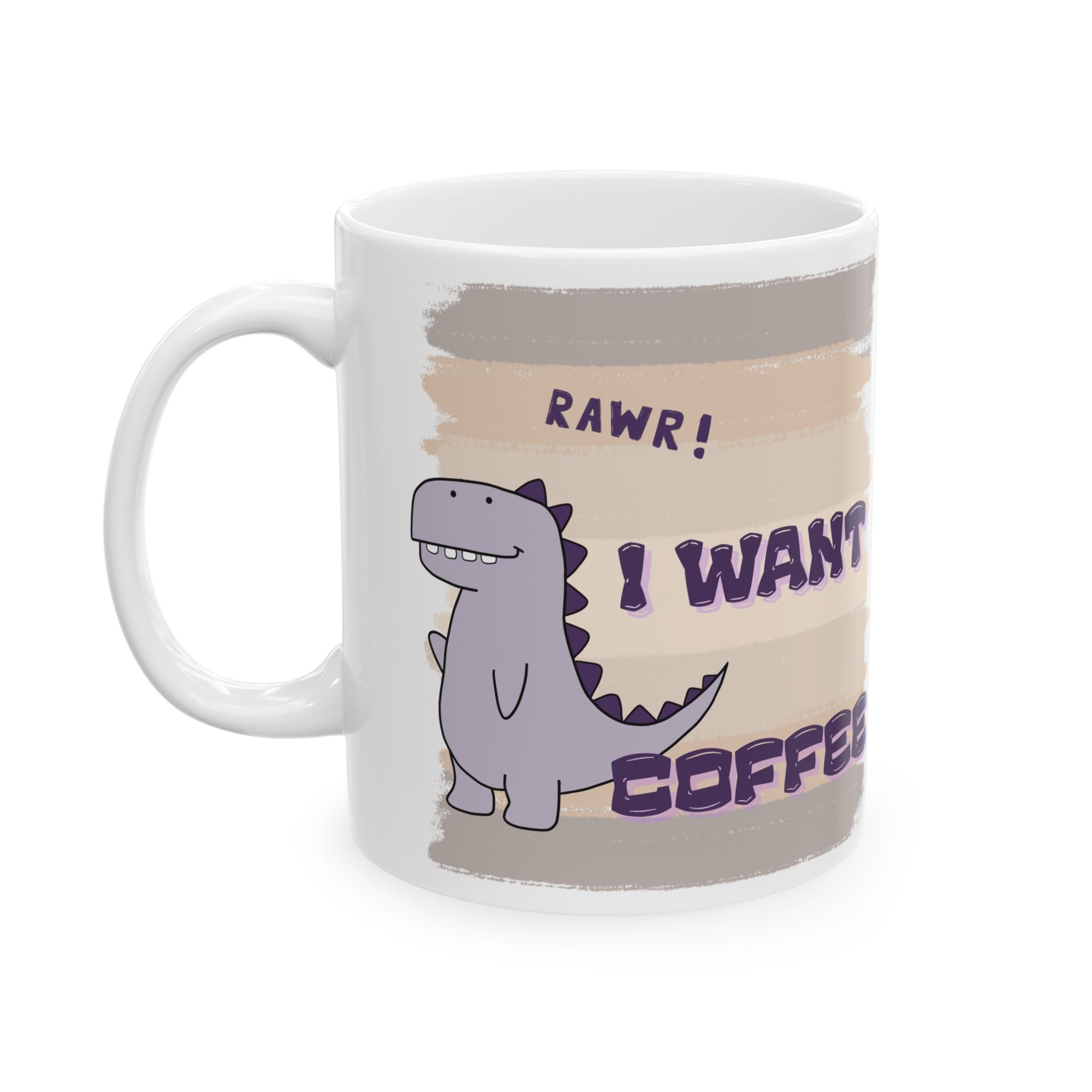Cute Dinosaur Coffee Mug | Fun Ceramic Cup for Coffee Lovers | Gift for Birthdays, Holidays, Office Use, Cute Mug