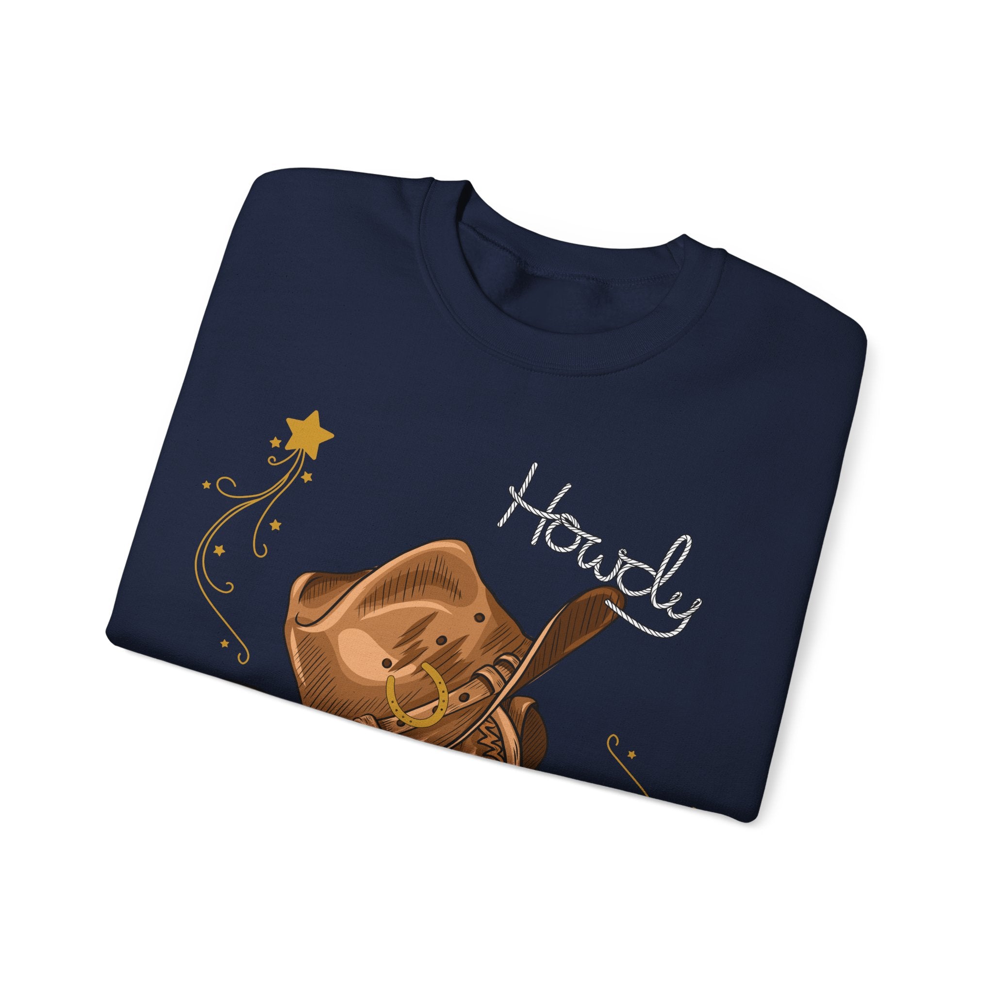 Howdy Cowboy Crewneck Sweatshirt | Unisex Sweatshirt, Western Apparel, Fall Fashion, Gift for Him/Her, Casual Wear