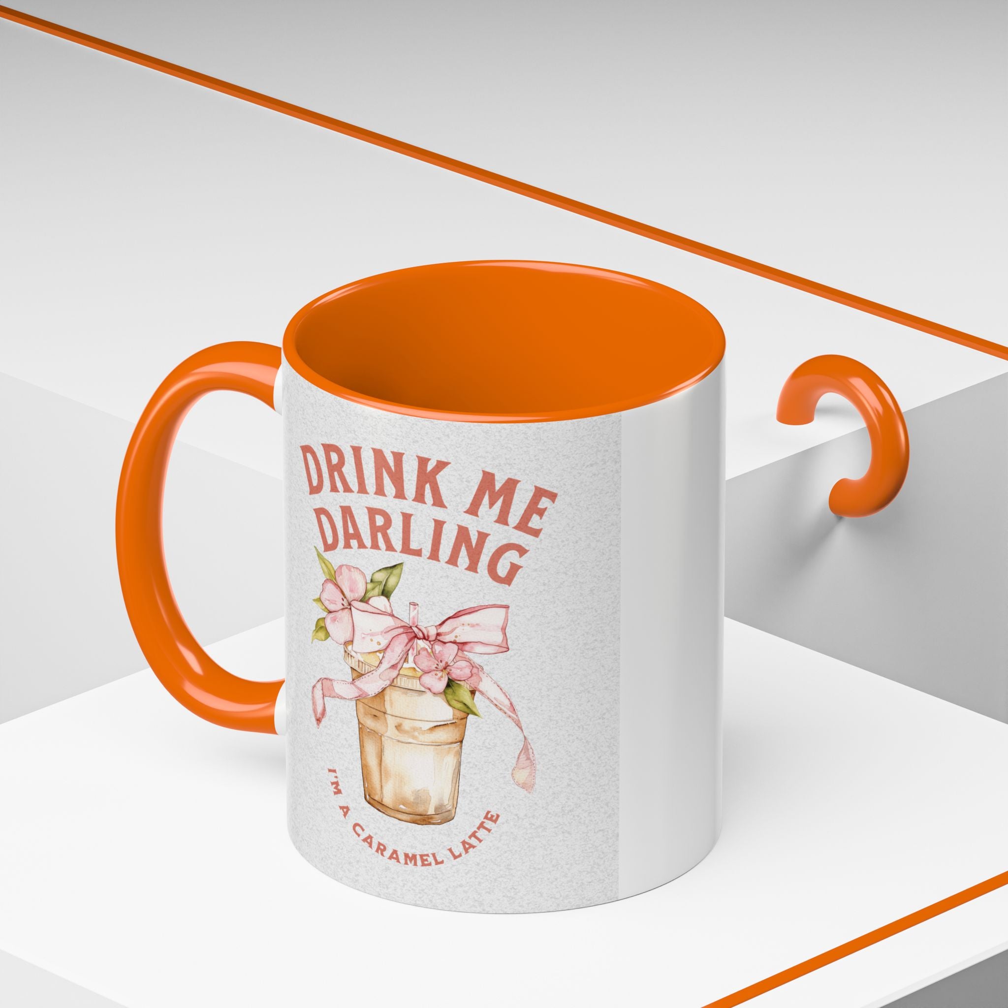Darling Caramel Latte Coffee Mug - Fun Accent Design for Coffee Lovers